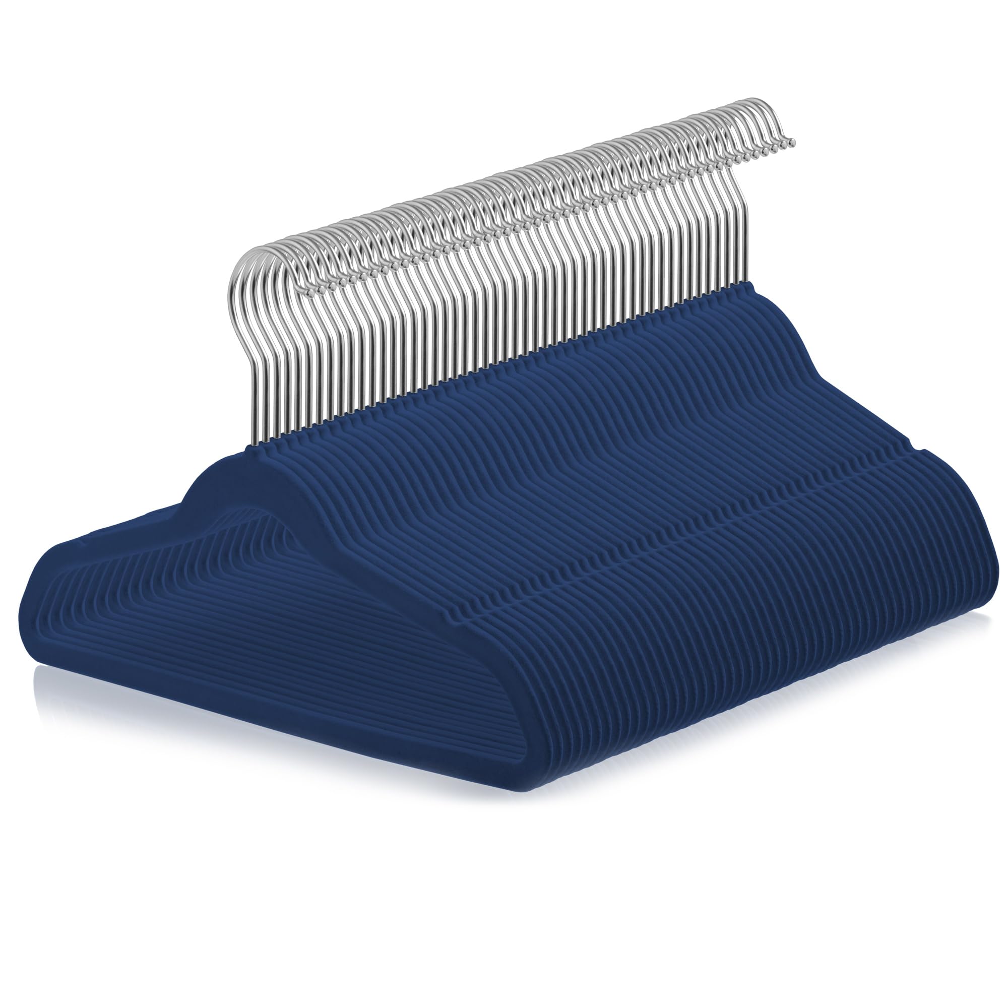 Casafield 50 Velvet Kid 's Hangers - 14 '' Size for Children 's Clothes - Royal Blue