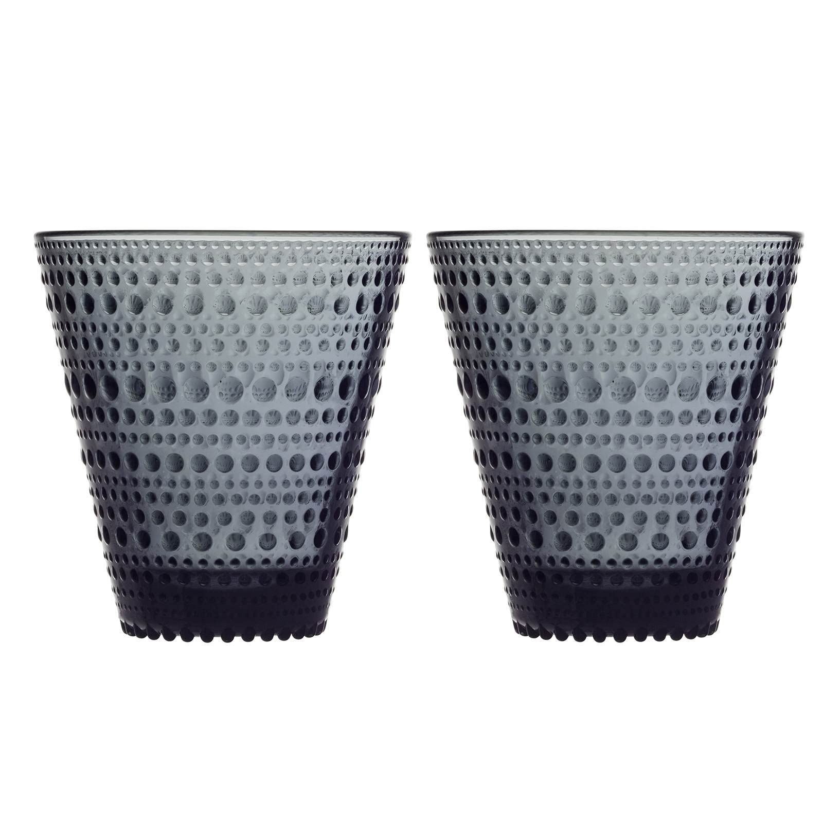 Iittala Kastehelmi Tumbler 10 Oz Dark Grey Set Of 2