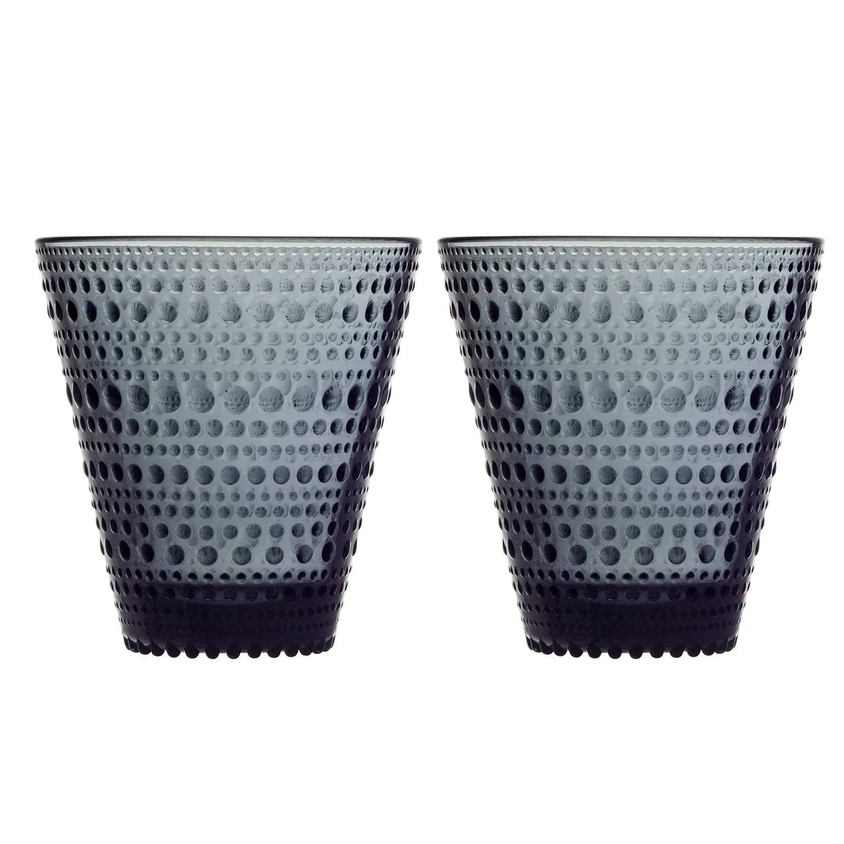 Iittala Kastehelmi Tumbler 10 Oz Dark Grey Set Of 2