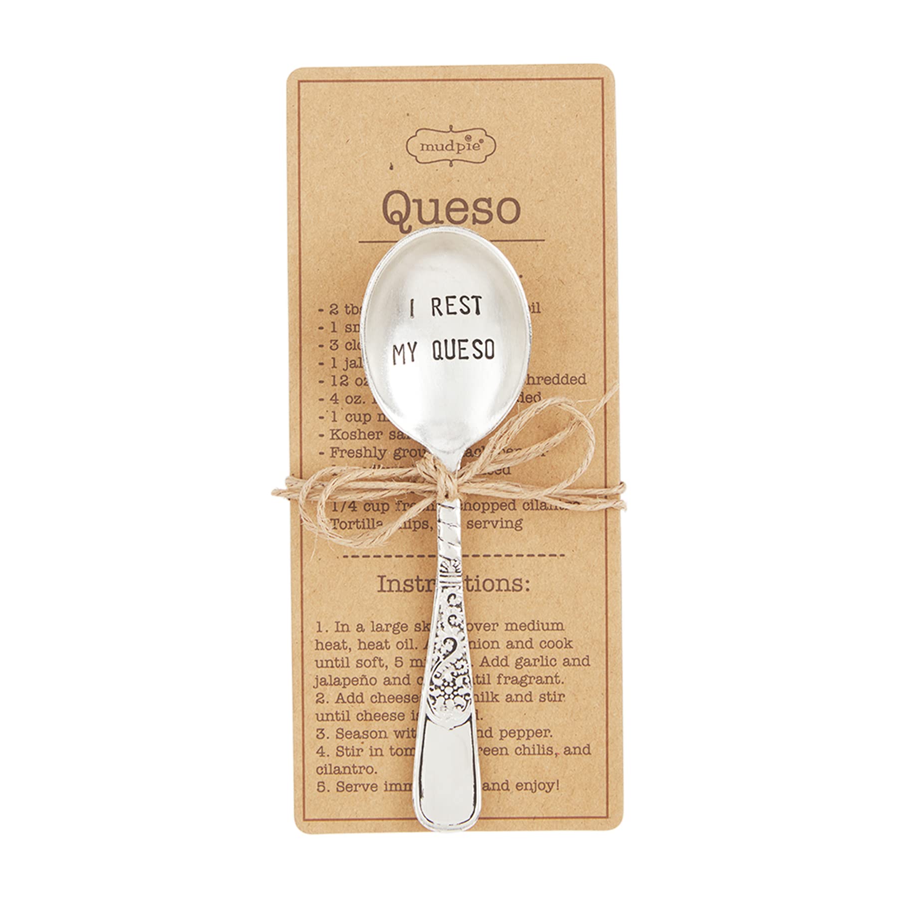 Mud Pie Fiesta Recipe Spoon Set, 3.5'', Queso