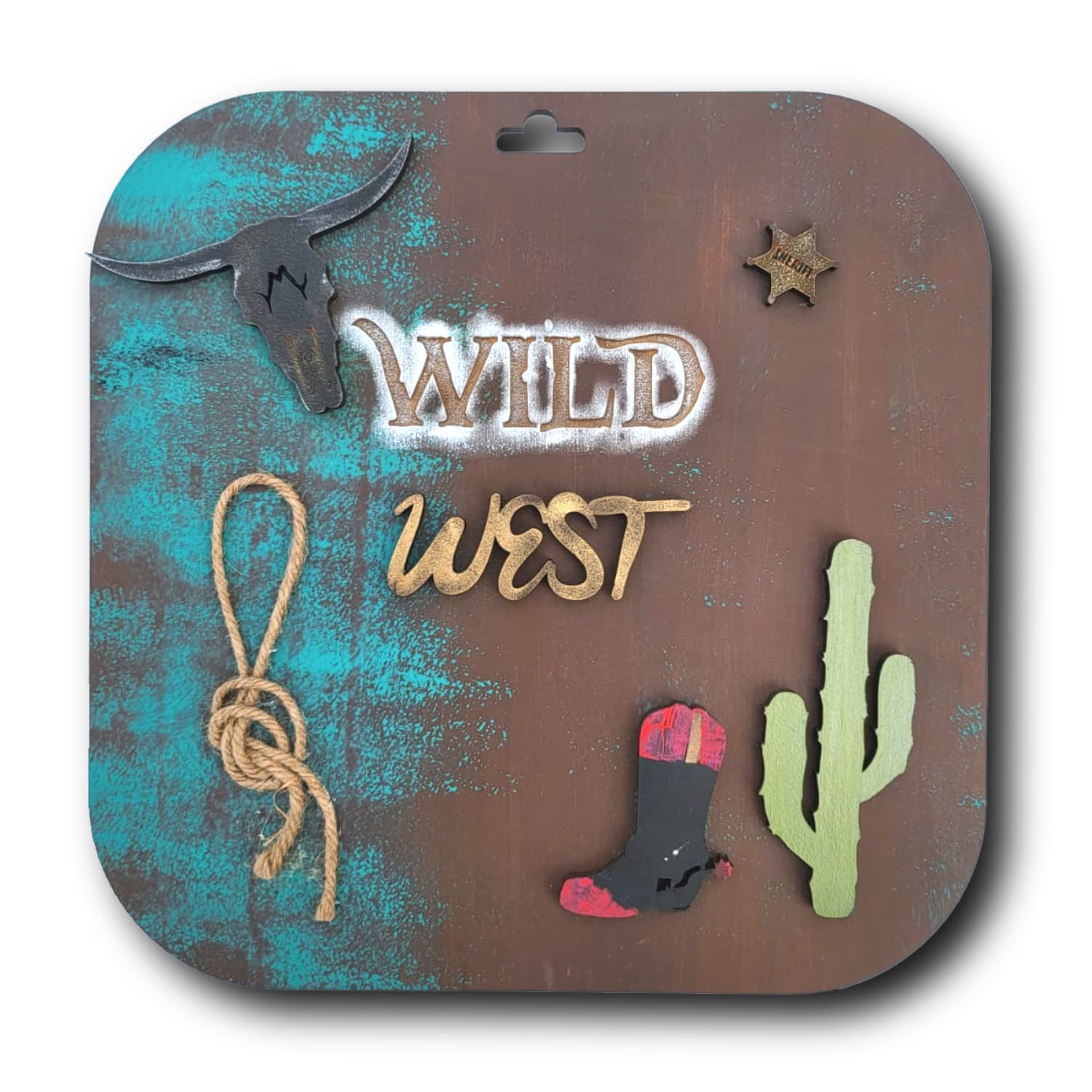 Chalk My Theme Wooden Wild West Wall Home Decor Art For Home Decoration|Perfect For Living Room/Hotel/Restaurant/Bedroom/Drawing