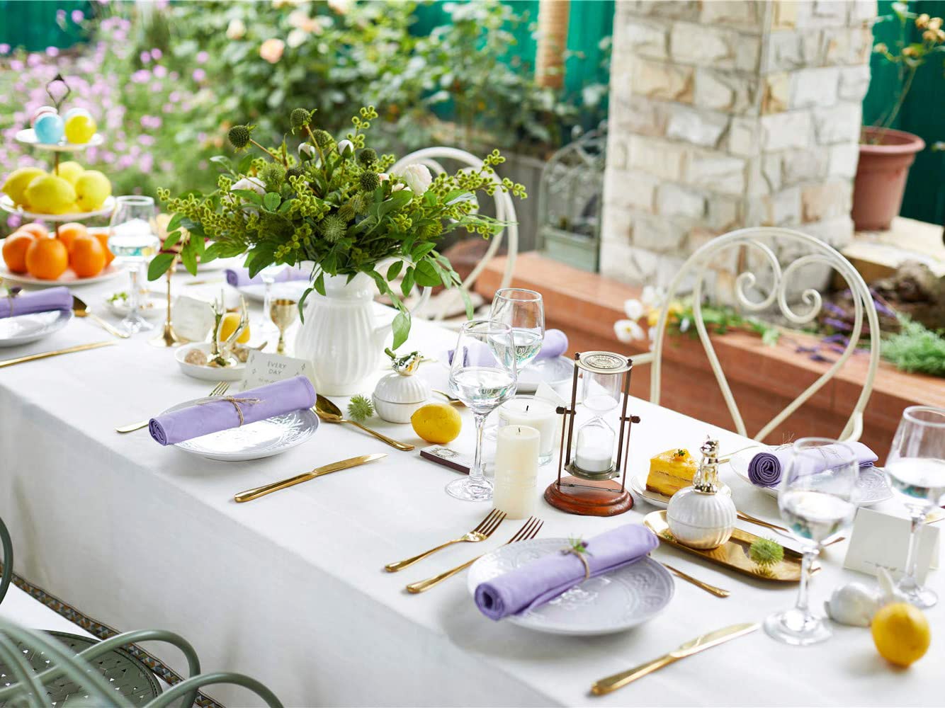 Lavender Purple Cloth Napkins 100% Cotton Set Of 12, Purple Kitchen Napkins For Dinner, Soft Comfortable And Reusable 18''X18''