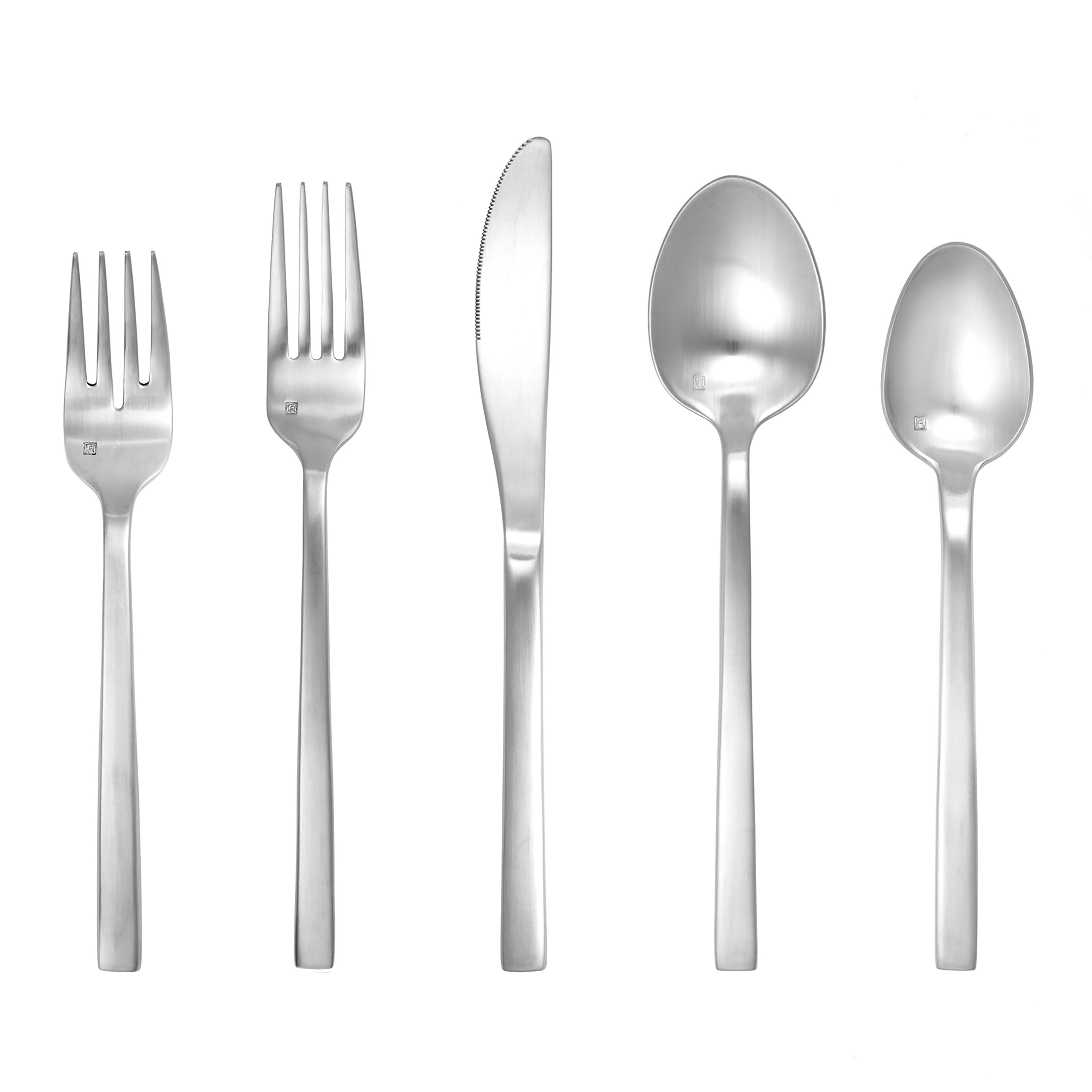 Fortessa Arezzo 18/10 Stainless Steel Flatware, Serving Spoon, 9.3'', Brushed Stainless Steel