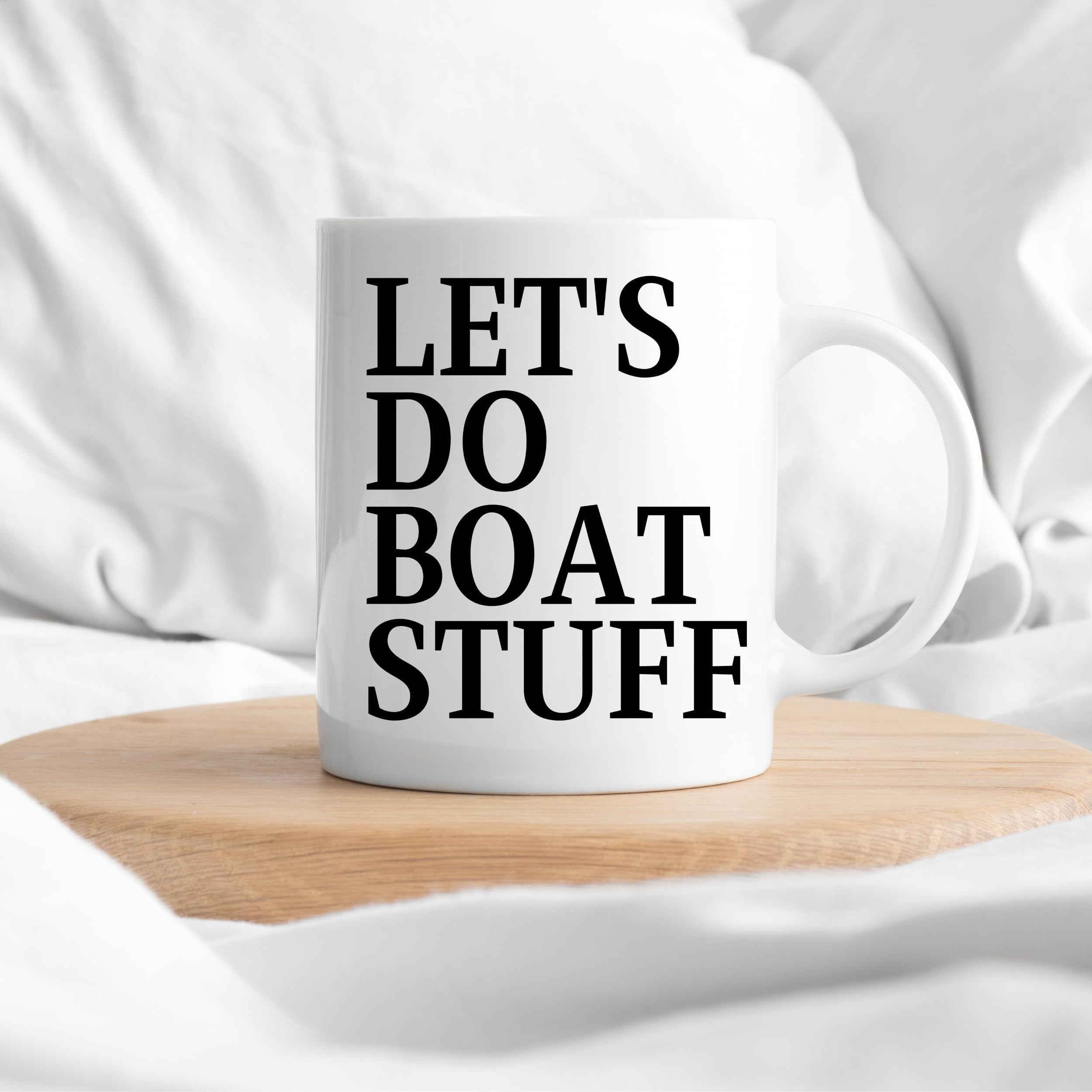 Teegarb Letter Blanket Coffee Mug Funny Let's Do Boat Stuff Sailor Captain Boating enthusiast gift Sailboat captain cup Humorous