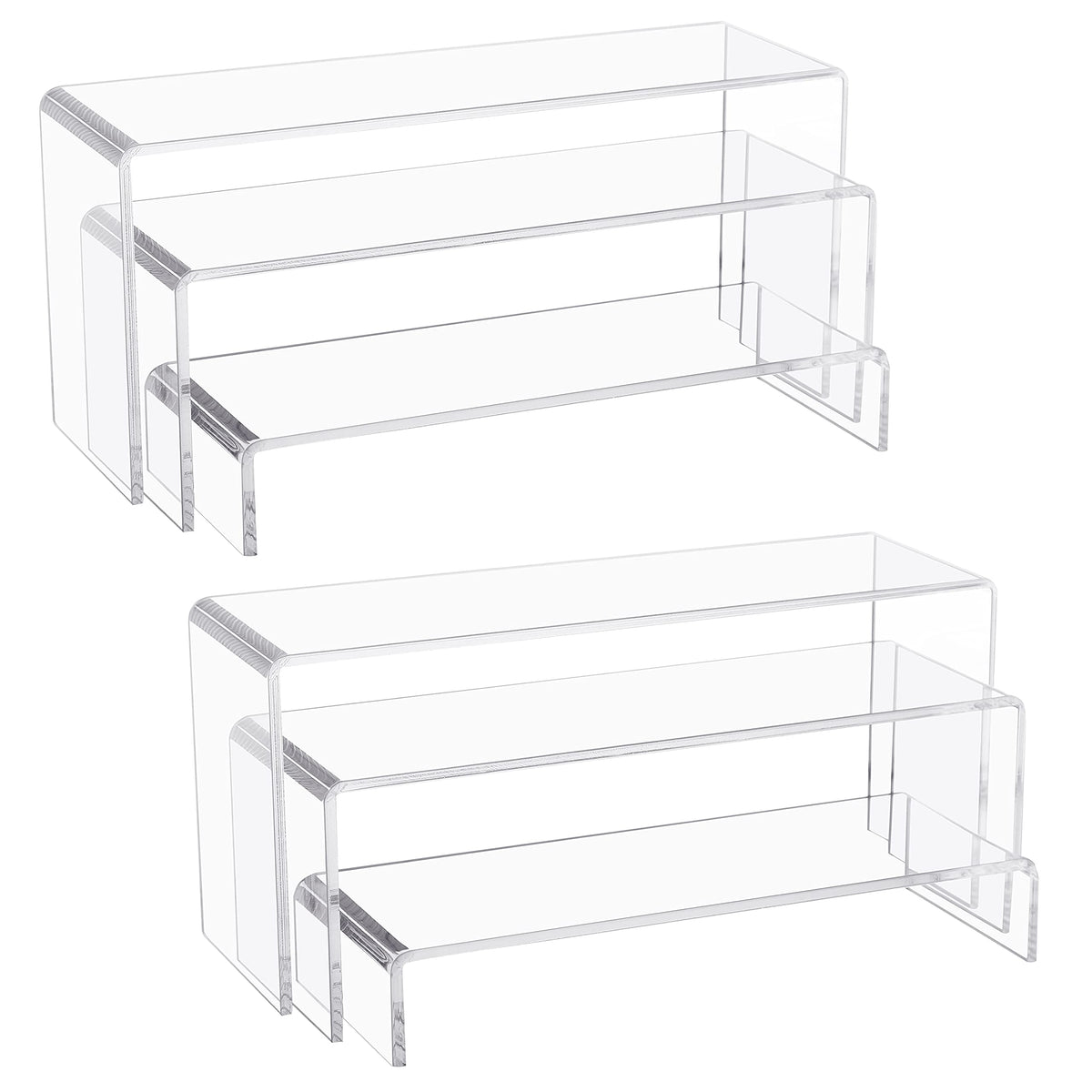 Jusalpha 6 Pc 10 Large Clear Acrylic Riser Set, Acrylic Display Risers ...