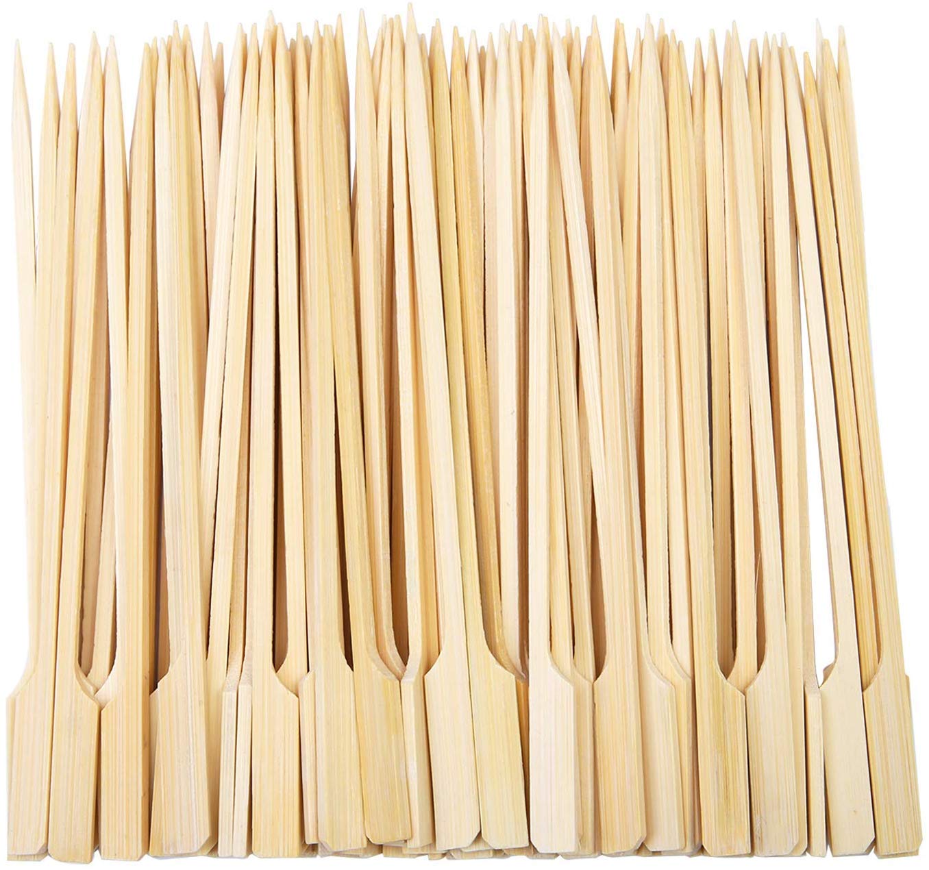 50 Bamboo Skewers Paddle Sticks Wooden Grill Kebab Barbeque Party Stick 15Cm Pack By Fackelmann
