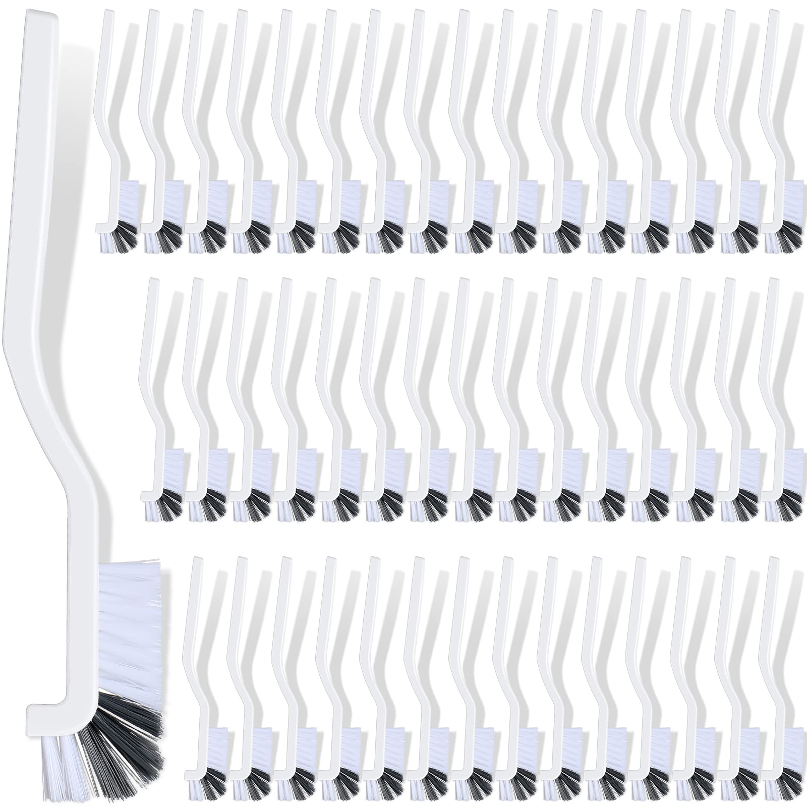Rtteri 48 Pcs Kitchen Scrub Brush Bulk Plastic Sink Bathroom Cleaning Edge Corner Brush for Household Bottle Dish Tile Lines Win
