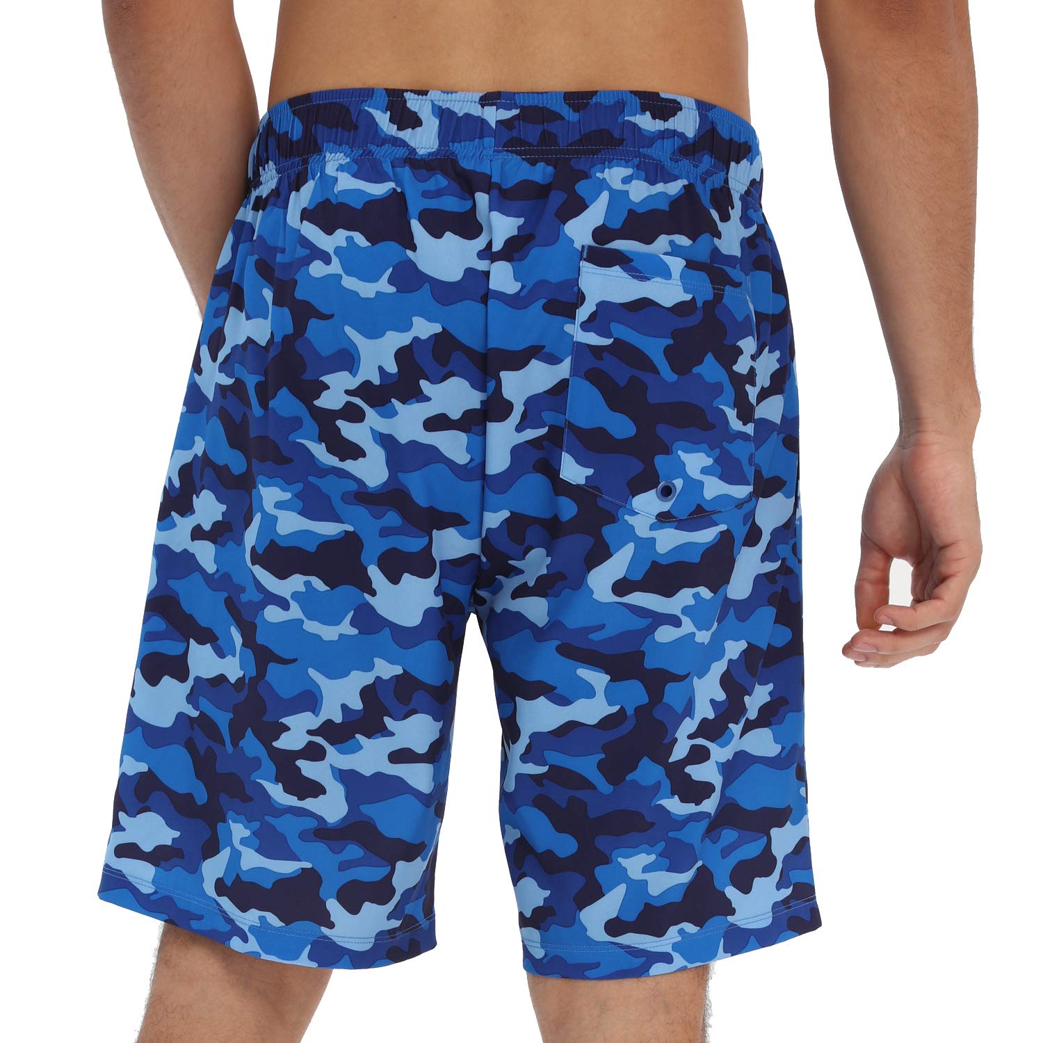 HOdo Mens Swim Trunks 9 Quick Dry Swim Shorts Bathing Suit Blue camo