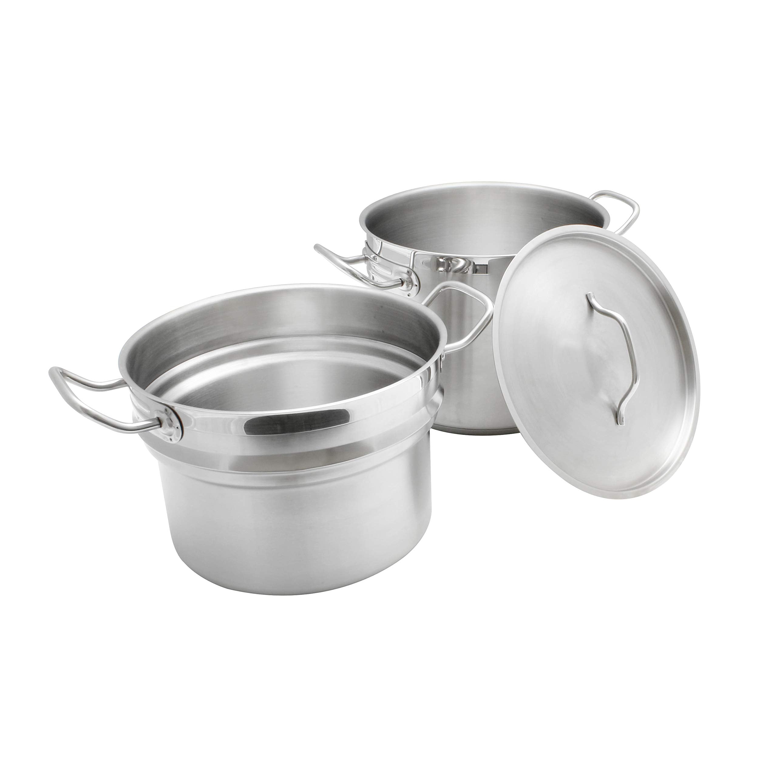 Thunder Group 12 Quart 18/8 Stainless Steel Double Boiler (3 Pcs Set), Comes In Each