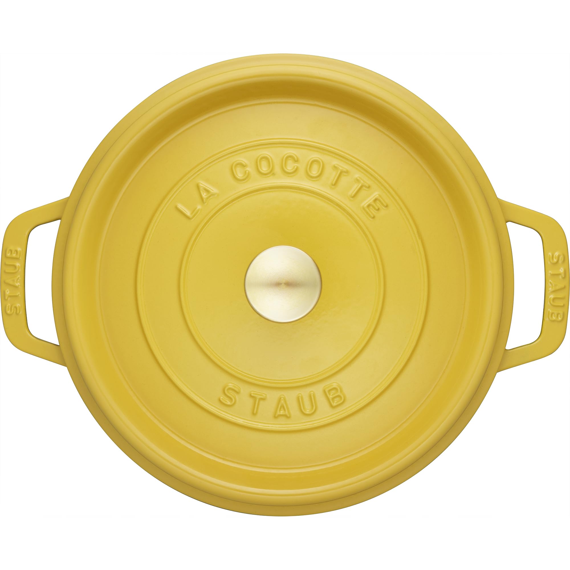 Staub Cast Iron 4-Qt Round Dutch Oven - Citron