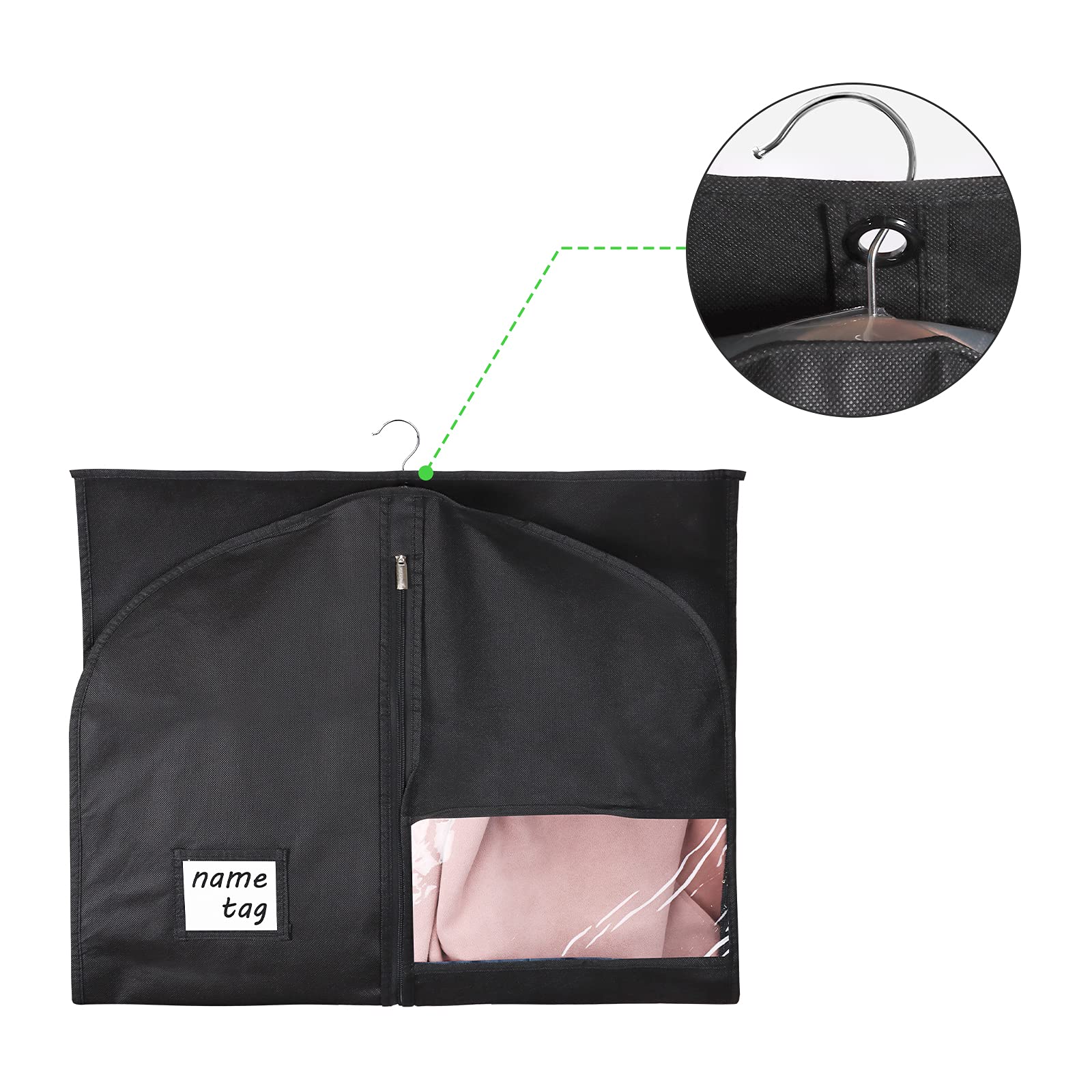 Keegh 40'' Suit Bags For Closet Storage (Set Of 10) Garment Bags For Hanging Clothes, Suit Cover Bags For Suits Coats Dress With