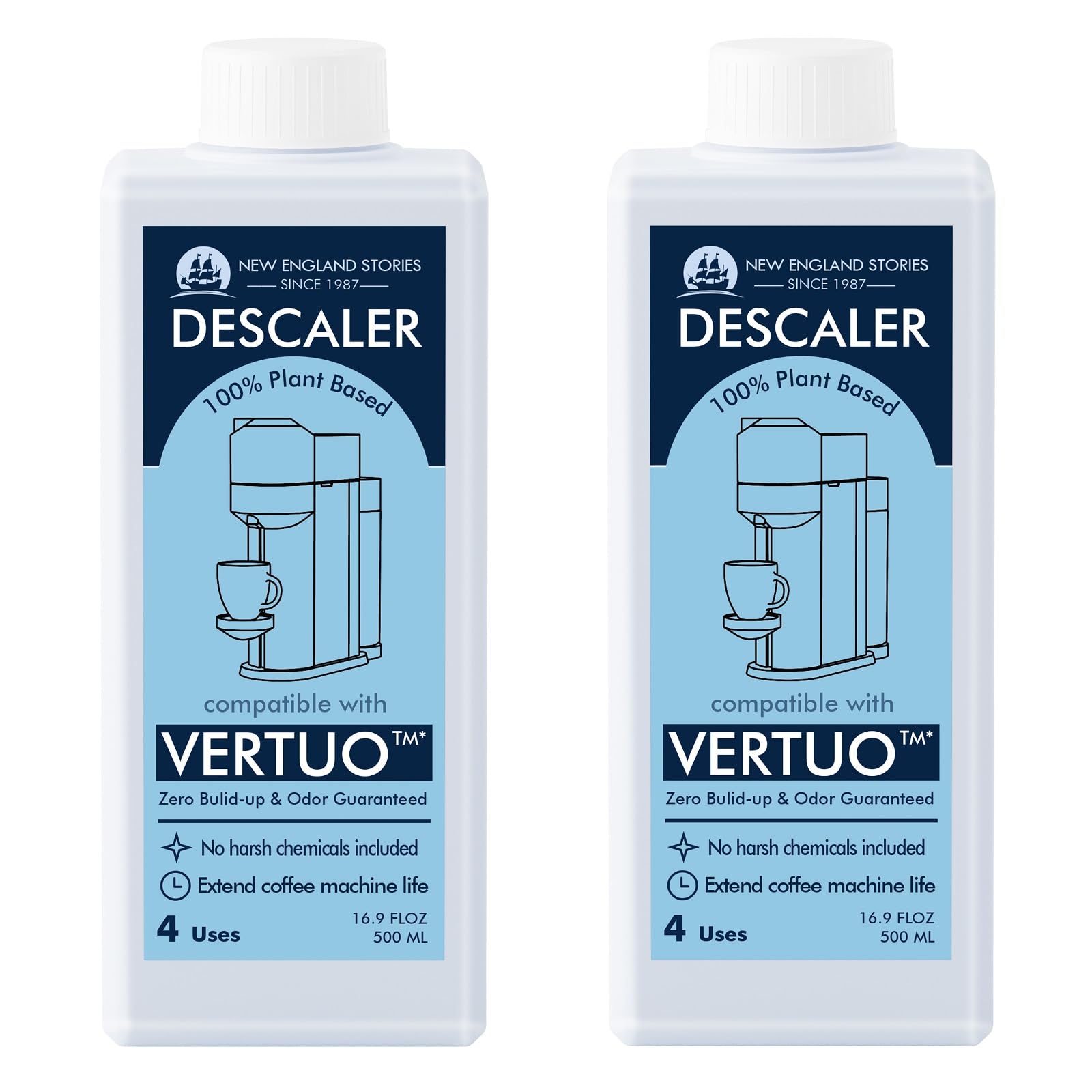 Nespresso Compatible Descaling Kit, Total 8 Uses, Eco-Friendly Formula To Clean Coffee Machine, Vertuoline Compatible Descaling