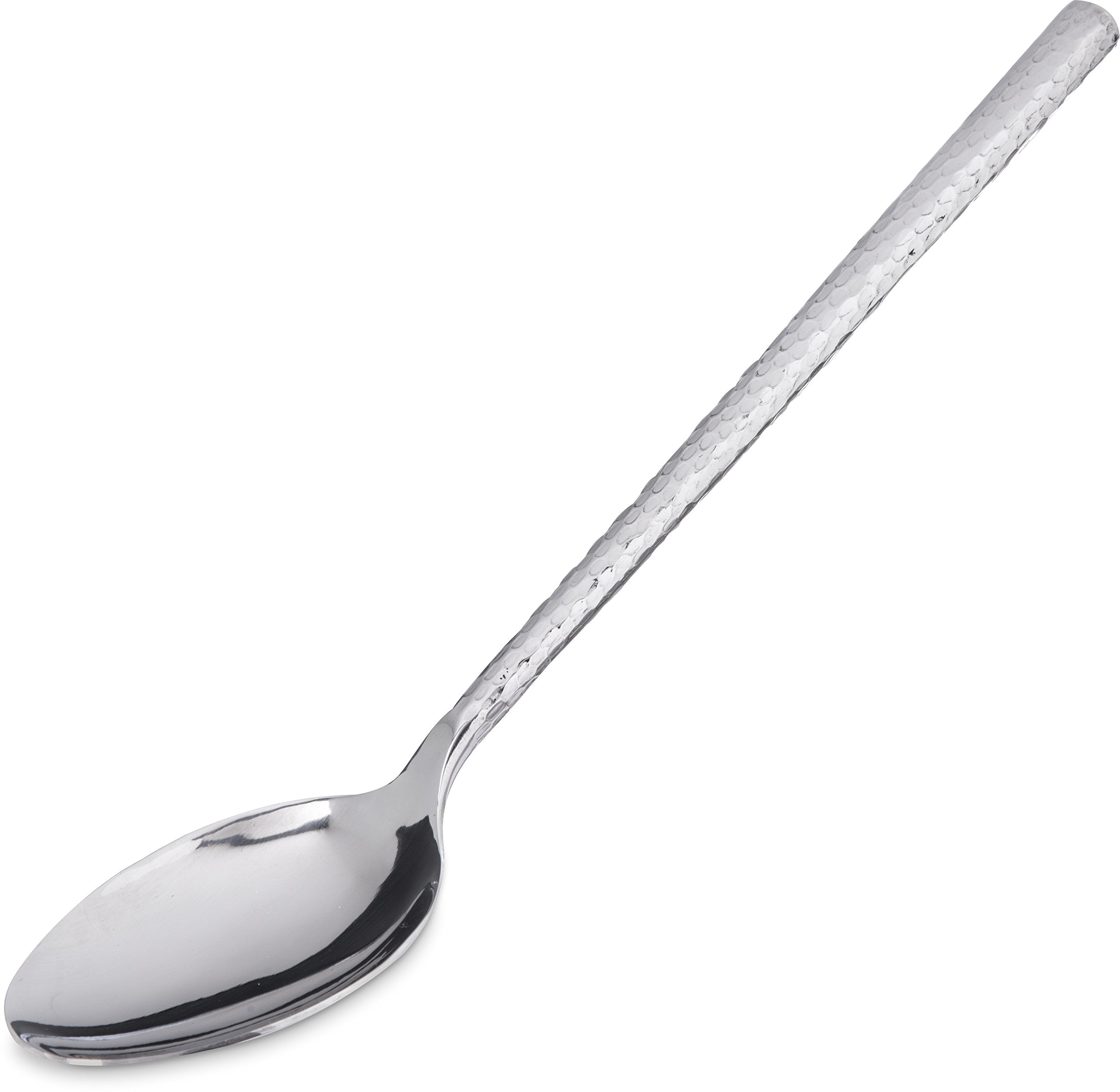 Carlisle Foodservice Products 60200 Hammered Stainless Steel Solid Serving Spoon, 12