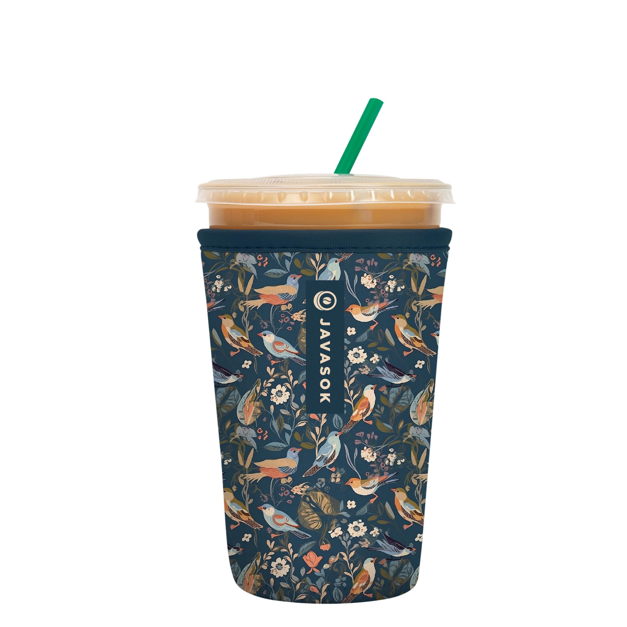 Sok It JavaSok Iced Coffee & Cold Soda Insulated Neoprene Cup Sleeve (Early Birds, Medium: 22-28oz)