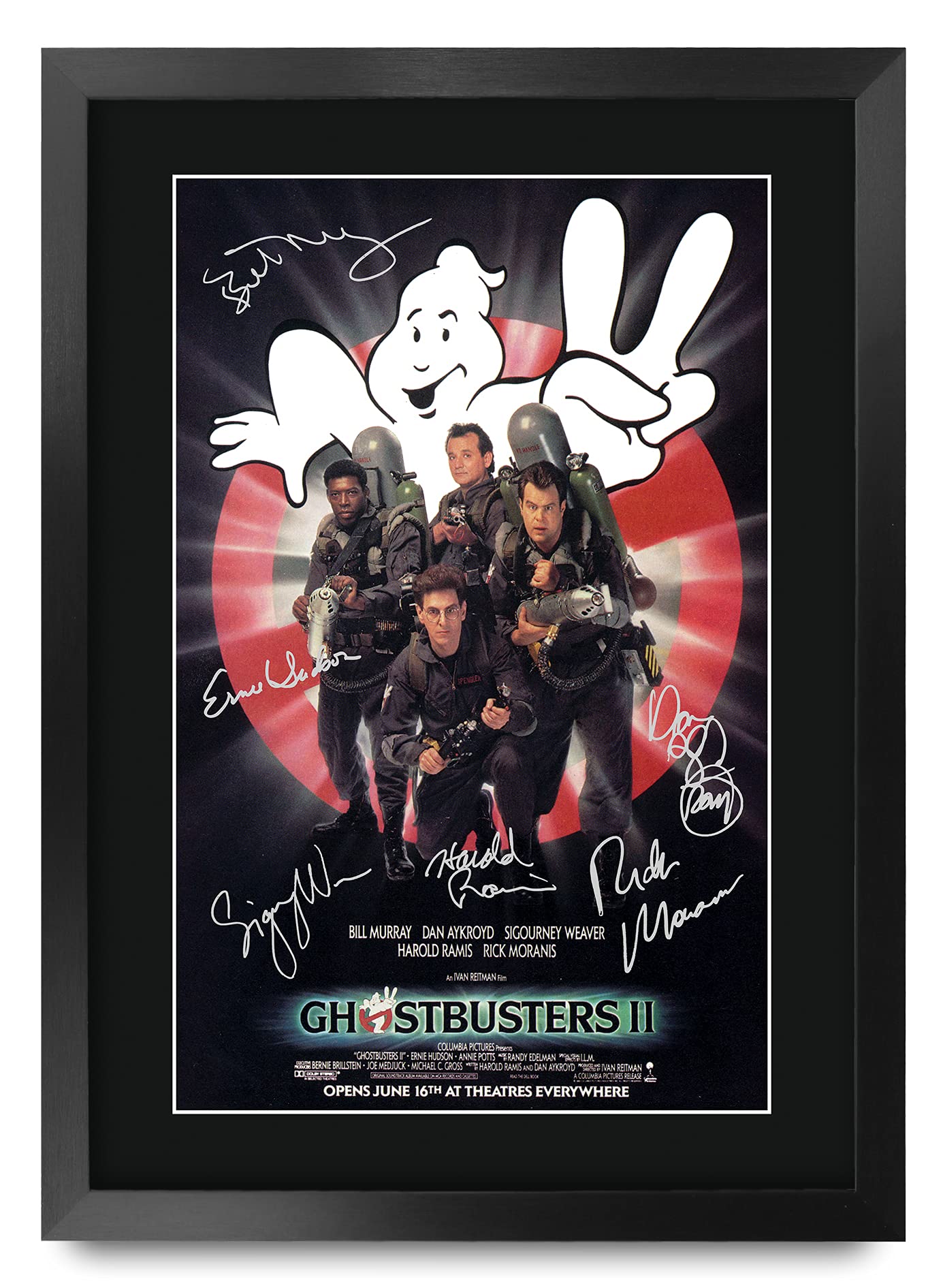 Hwc Trading Ghostbusters 2 Bill Murray, Dan Aykroyd 16 X 12 Inch Framed Gifts Printed Poster Signed Autograph Picture For Movie