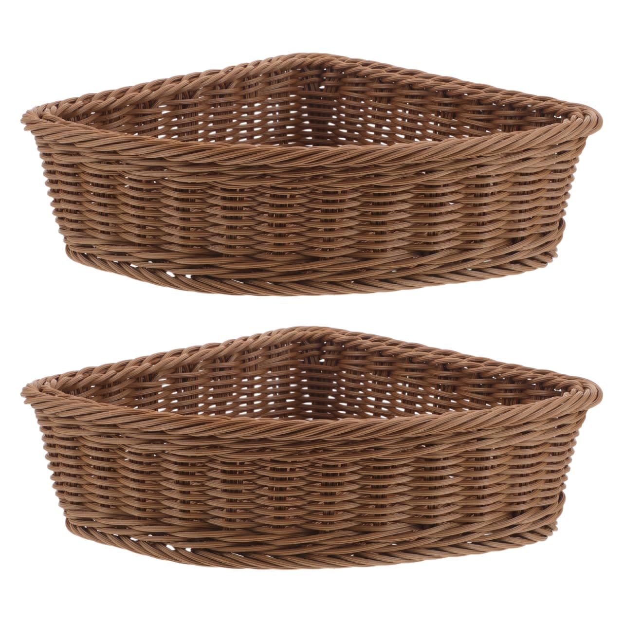 Mobestech 2Pcs Triangle Corner Storage Basket Shelf Storage Bin for Kitchen Pantry Bathroom Corner Basket Wardrobe Countertop Or
