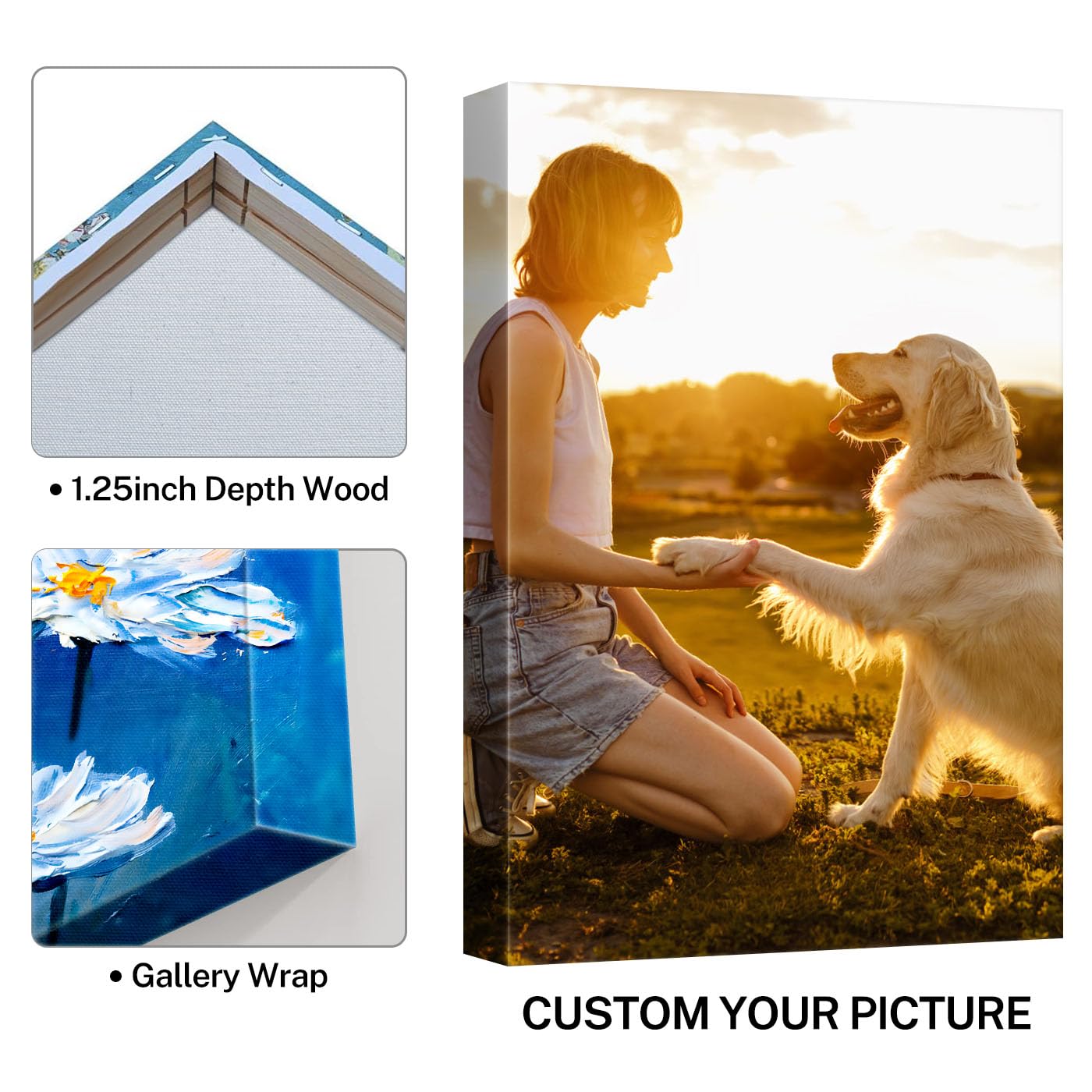 Custom Canvas Prints With Your Photos - Personalized Canvas Prints Pictures On Canvas Print Framed Custom Photo To Canvas Print