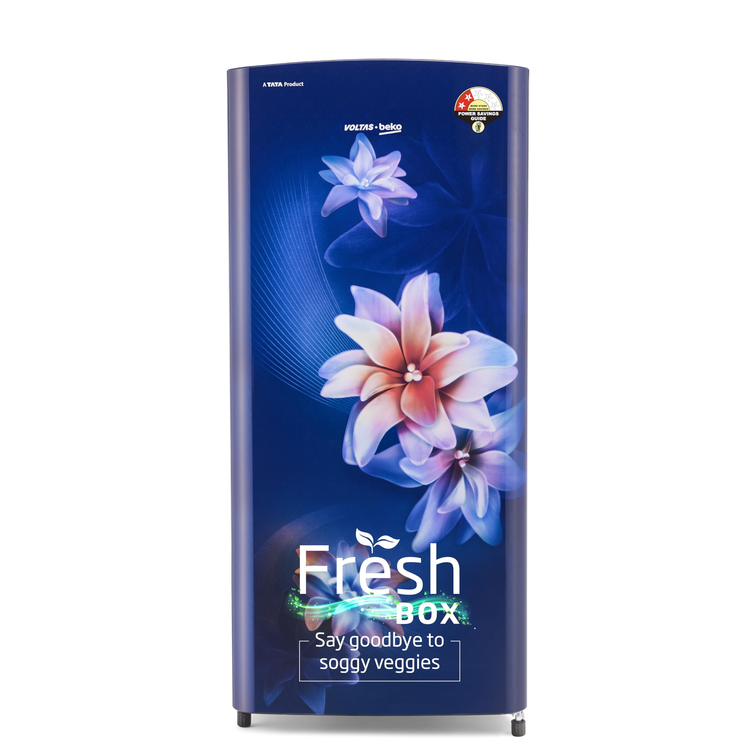 Voltas Beko, A Tata Product 183 L 2 Star Direct Cool Single Door Refrigerator (Rdc215D/S0Wbr0M0000Go, Stella Blue, With Fresh Bo