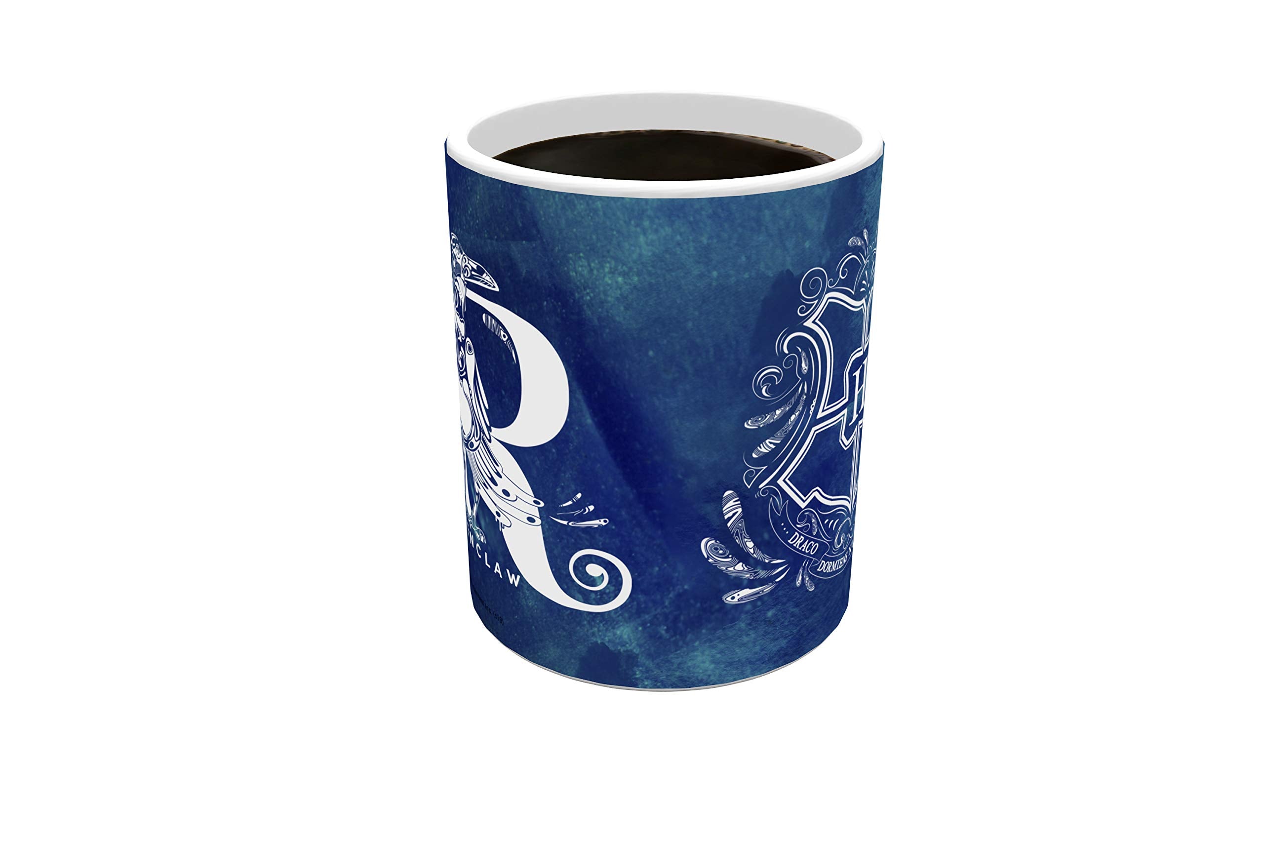 Morphing Mugs Harry Potter - Ravenclaw - Aguamenti - One 11 oz Color Changing Heat Sensitive Ceramic Mug - Image Revealed When H