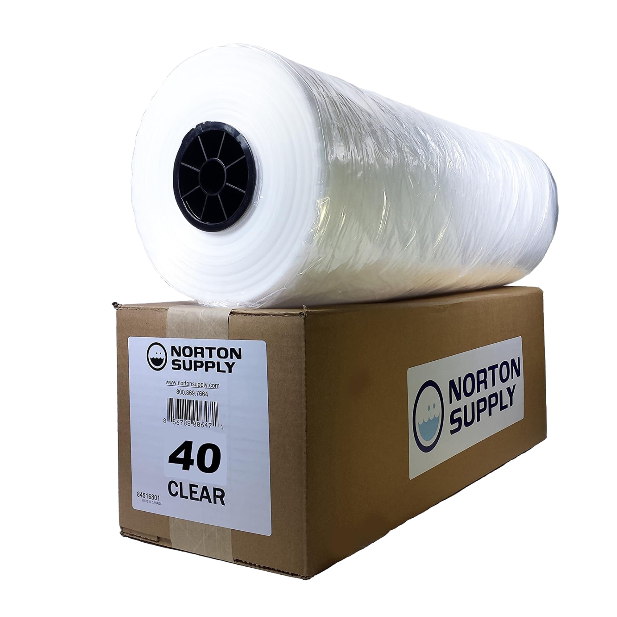 Norton Supply Dry Cleaning Poly Bags - Transparent Plastic Garment Cover, 40'' Long, 100 Gauge Thickness, Suit Packing, Travel &