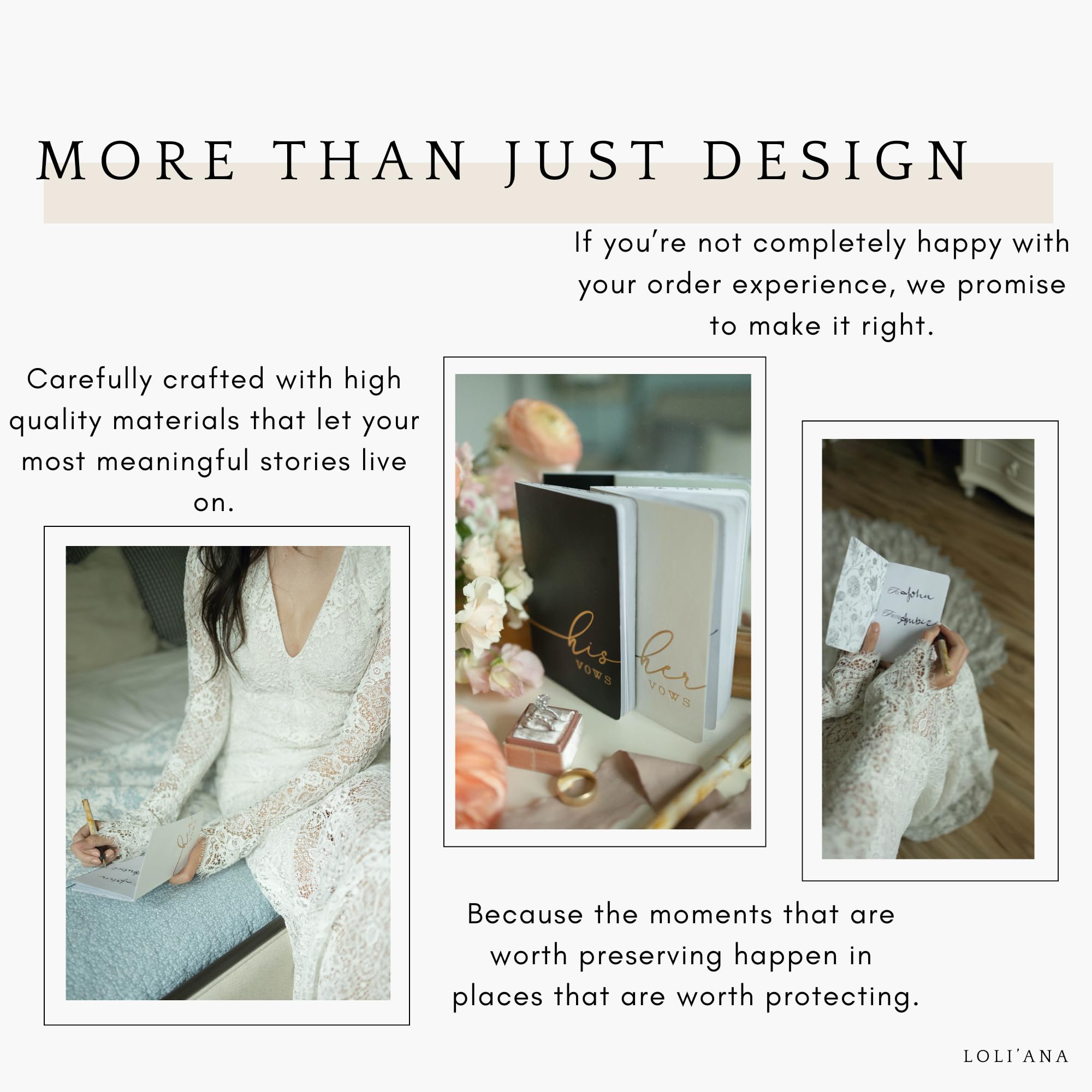 Luxurious Leather Vow Book With Gold Foil Lettering | Vow Books His And Hers | 4X6 His And Her Vows Book Set | Wedding Vow Books