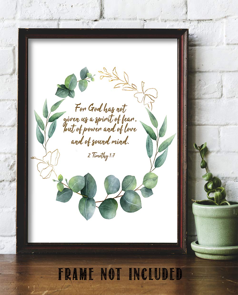 Tj Originals - For God Has Not Given , The Lord Stood With Me , 2 Timothy , Christian Bible Quote , Bible Verse Wall Print , Unf