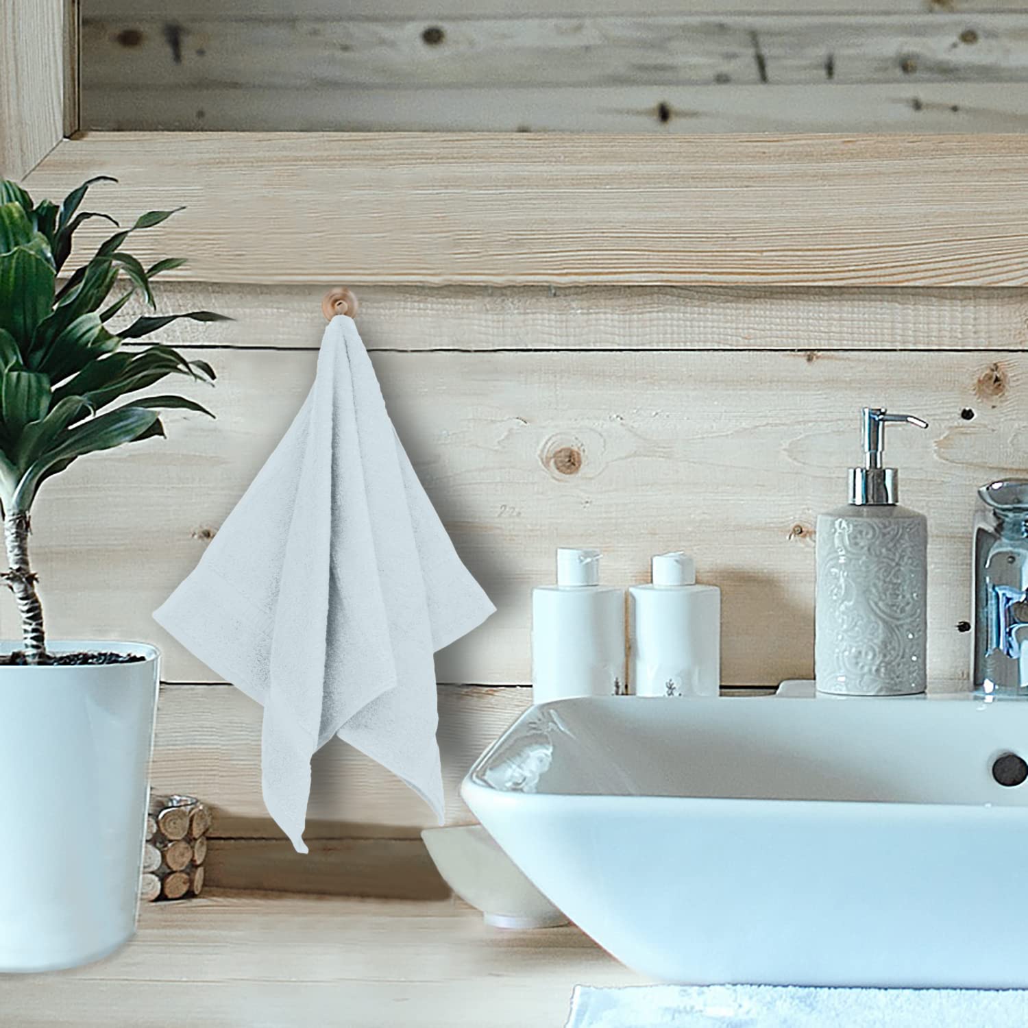 Monogrammed Hand Towel, Personalized Gift, Set Of 2- Gold Block Letter Embroidered Towel - Extra Absorbent 100% Turkish Cotton -