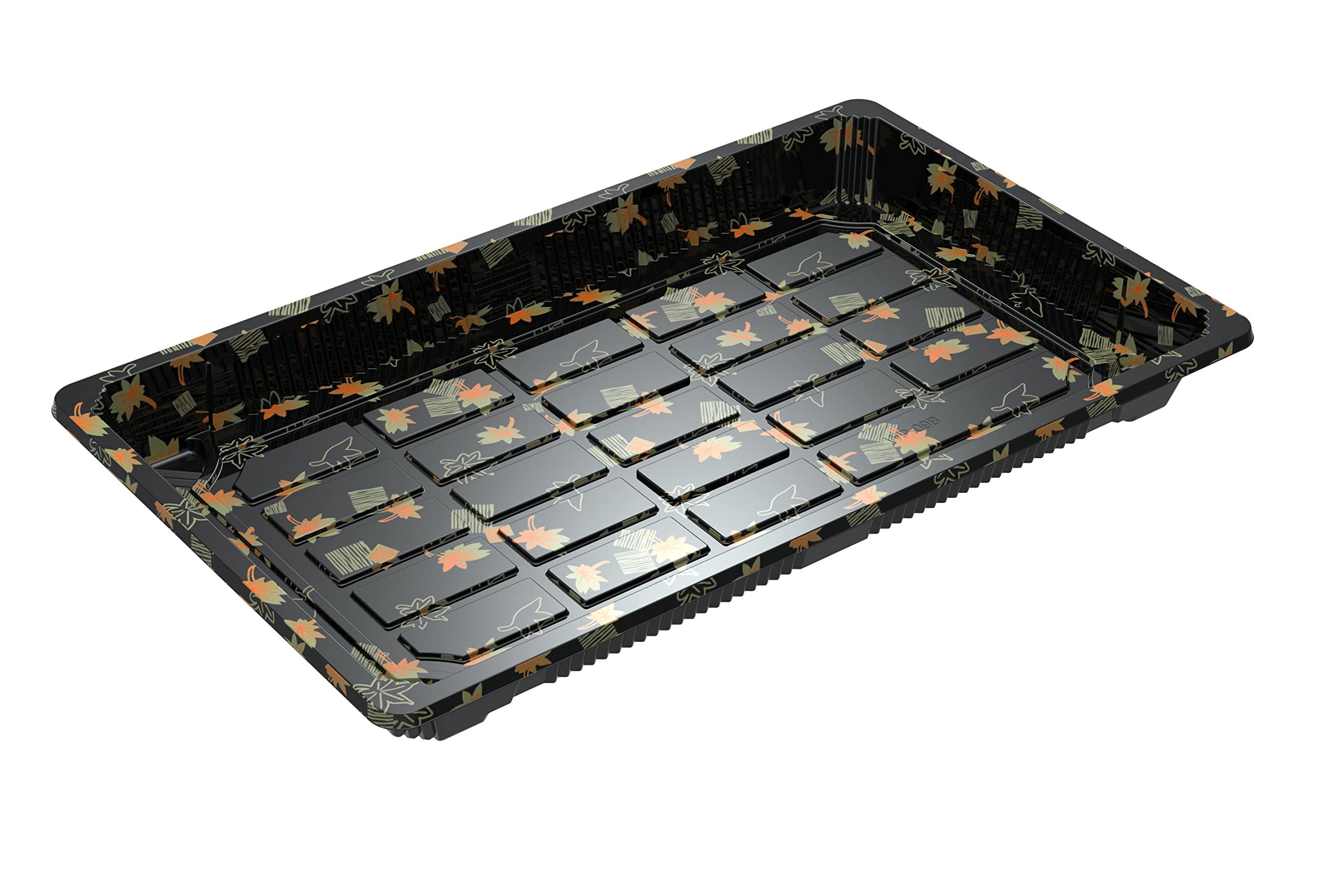 Seaboom 9# Sushi Container Sushi Tray 9 * 5.5-Inch Sushi Take Out Tray With Clear Lid 300 Sets 9#