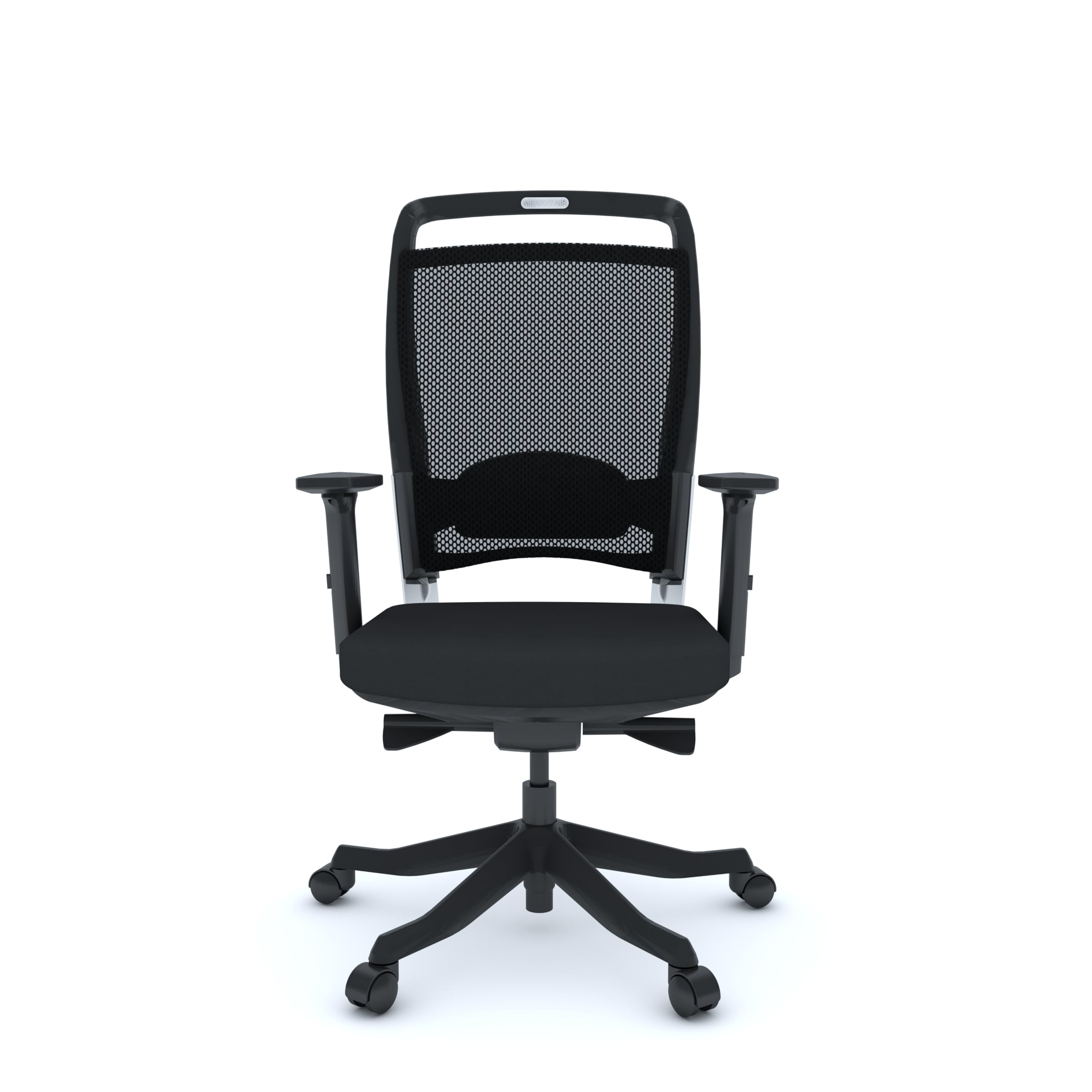 Monarch Fulkrum Medium Back Desk Chair | Office Chair Work From Home. Black