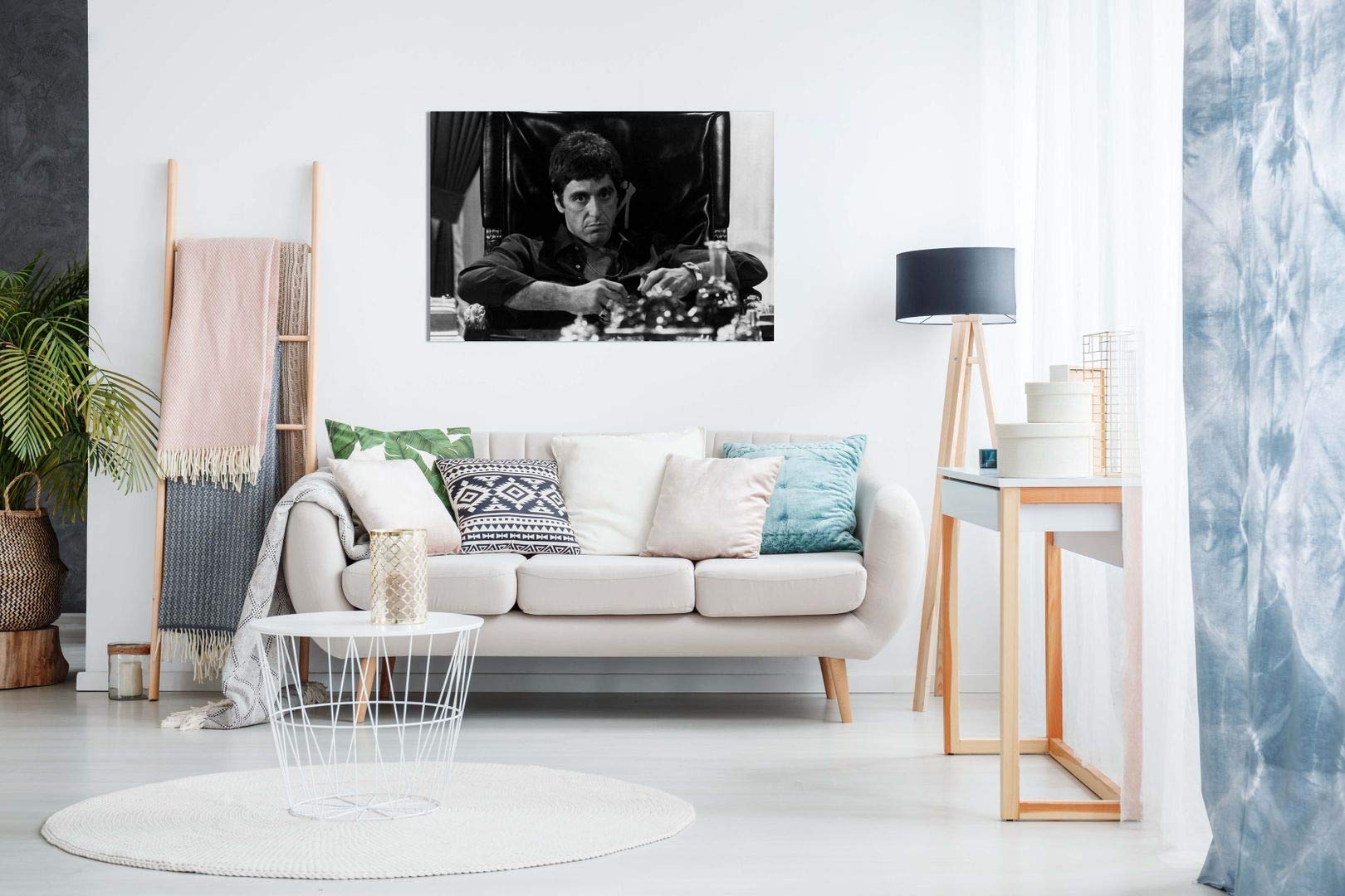 Tony Montana Scarface Al Pacino Canvas Wall Art Picture Print (18X12In)