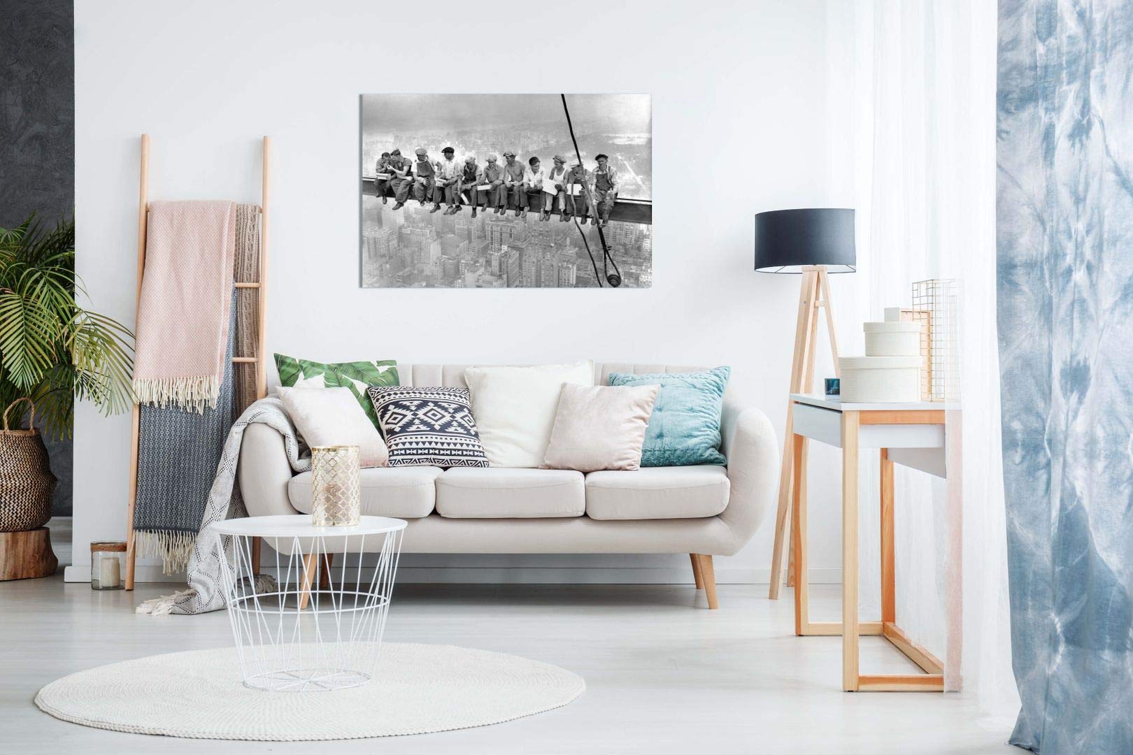 Panther Print, Large Canvas, Framed, Modern Wall Art For Bedroom And Living Room, Quality Men At Lunch Picture Prints For Walls,