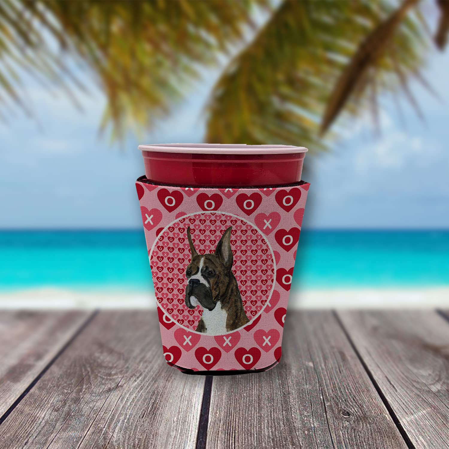 Boxer  Red Solo Cup Beverage Insulator Hugger