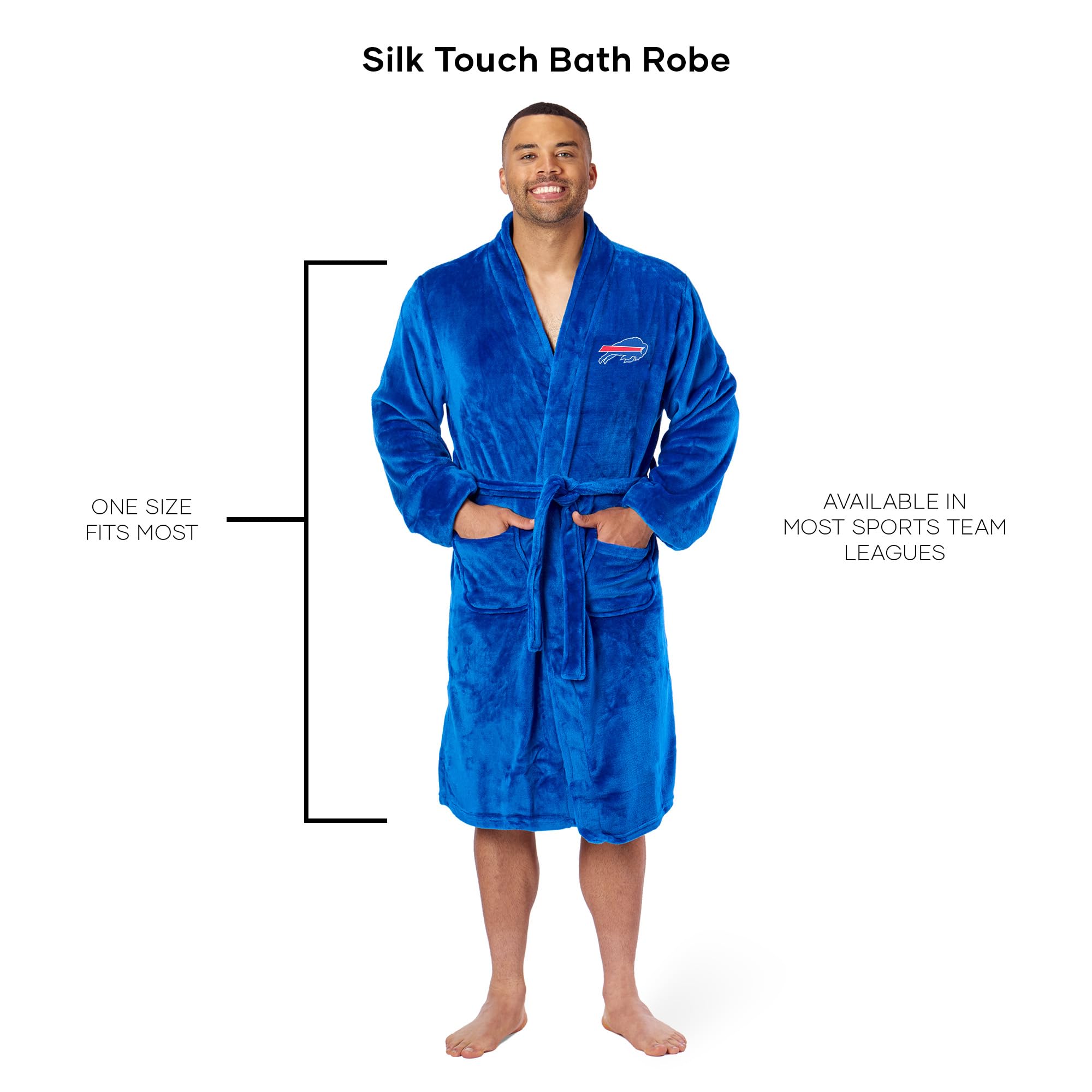 Northwest Nfl Buffalo Bills Unisexadult Silk Touch Bath Robe, Large/Xlarge, Team Colors, One Size