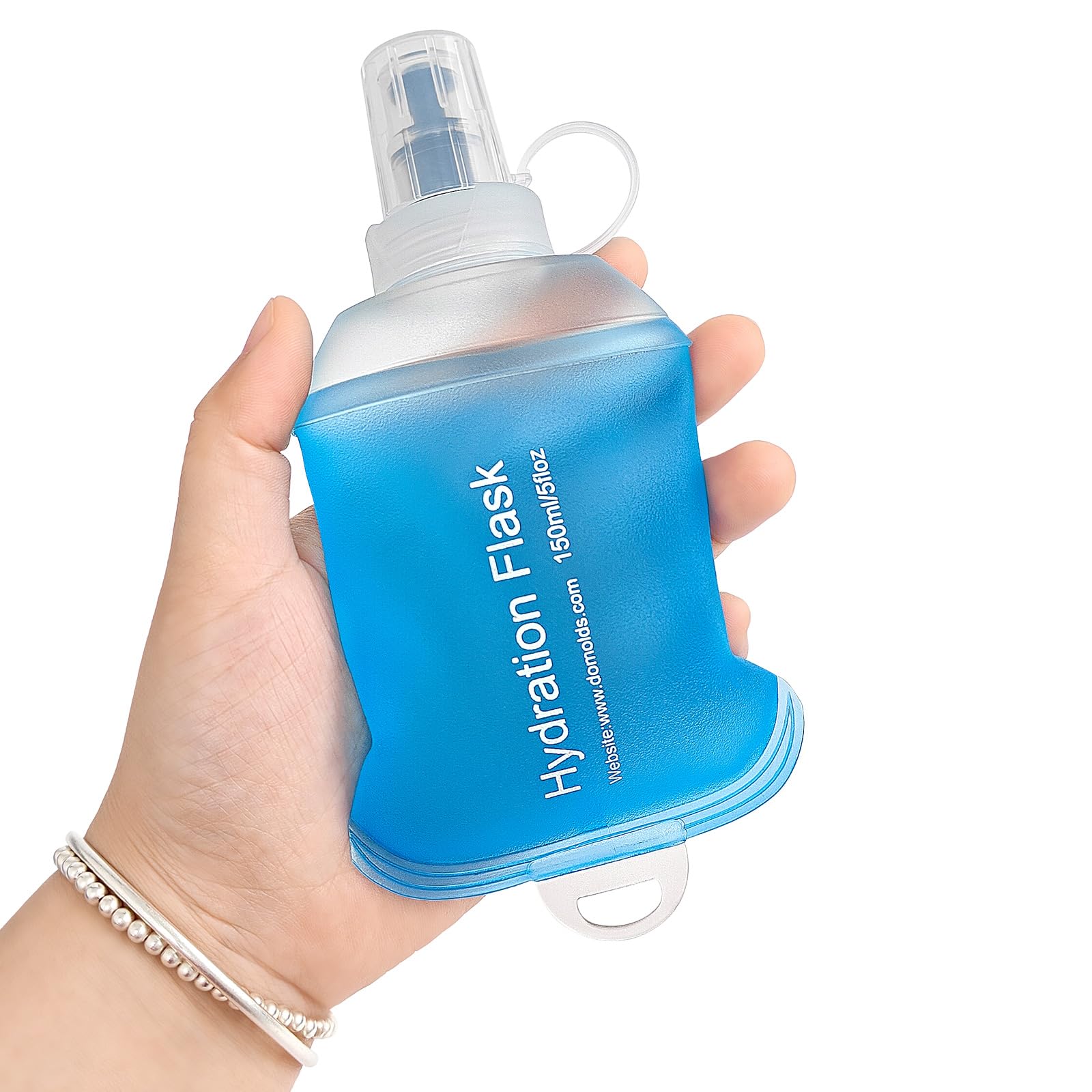 GYGYL Soft Flask, TPU Collapsible Soft Water Bottle for Hydration Pack, Running Vest, Leak-Proof Folding Water Bottle for Hiking