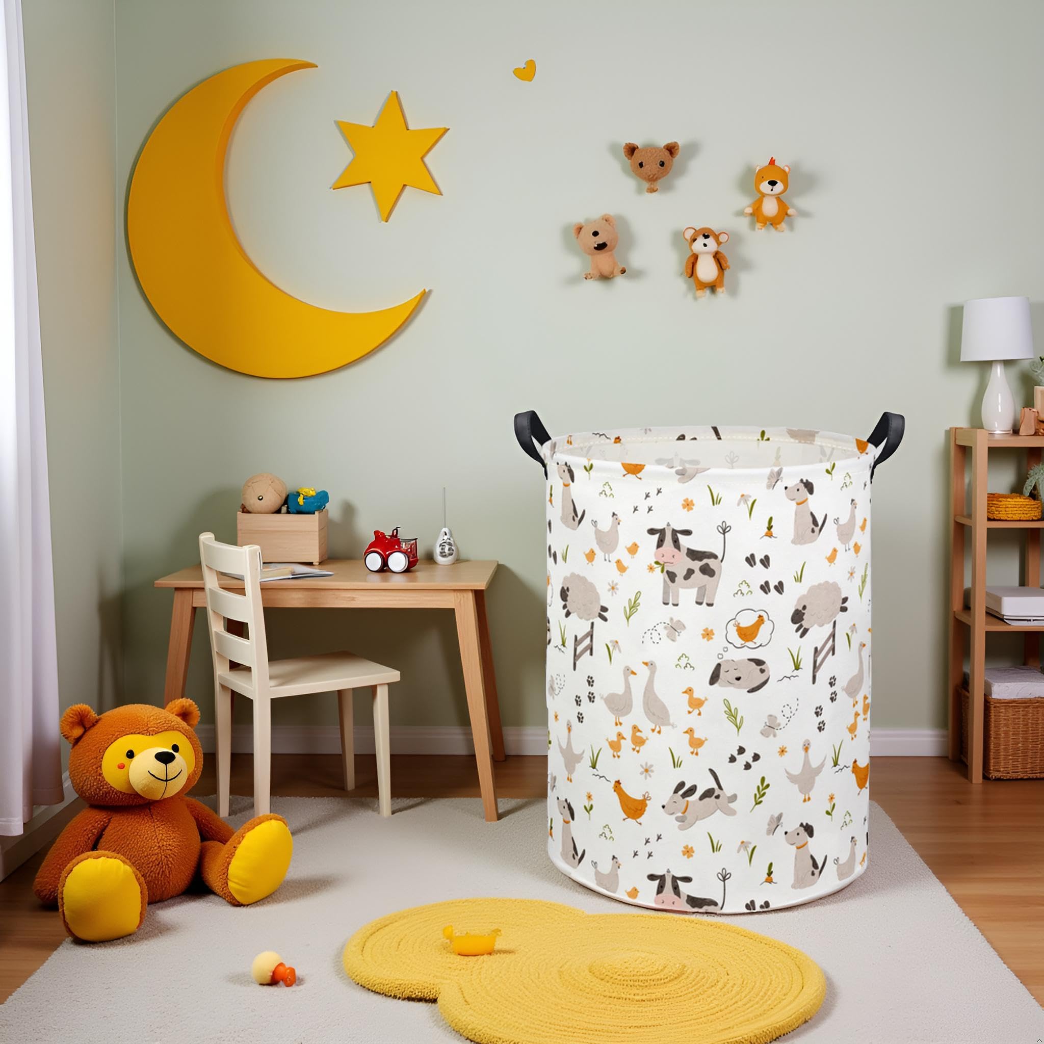 Tibaolover Baby Laundry Basket Kids Hamper Toy Storage Bin For Boys Room Decor Baby Nursery Hamper Gift Baskets For Bedroom Bath