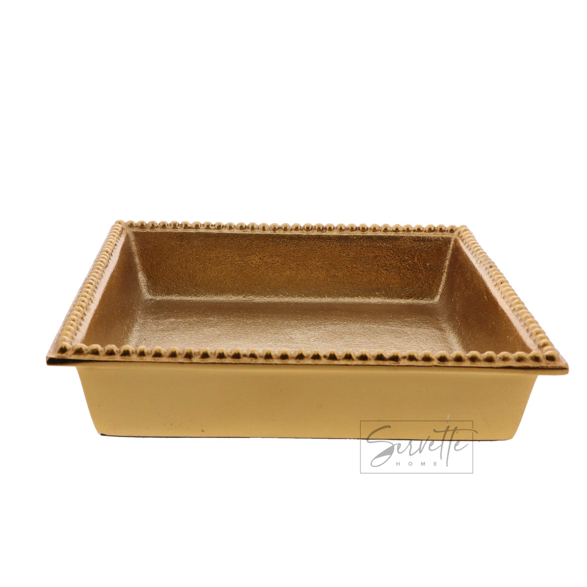 Napkin Holder Beaded Edge Metal Flat Napkin Box - Lunch