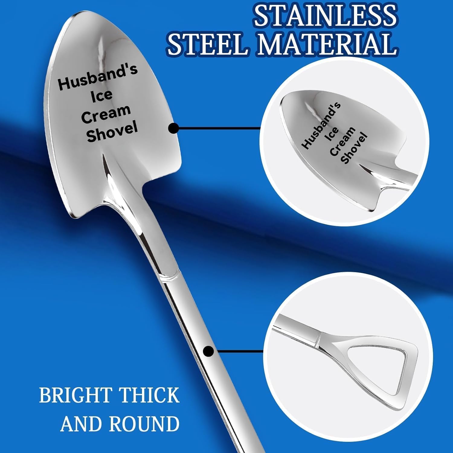 Gifts for Uncle Fathers Day from Kids, Funny Uncle? Ice Cream Shovel Gifts for Men Uncle Wedding Anniversary Presents Spoon