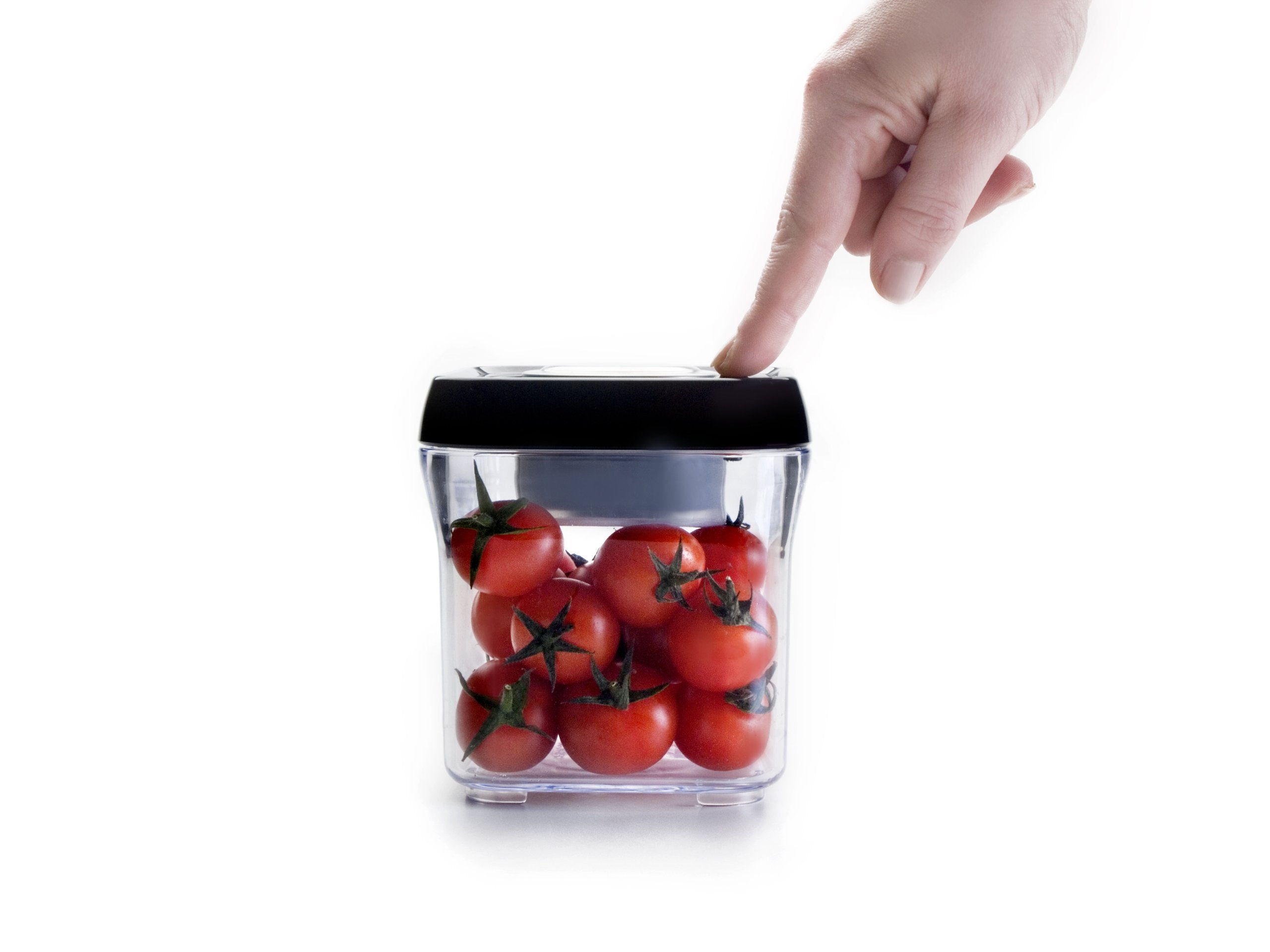 Ibili 788619 Contenant Alimentaire Sous Vide Empilable Vaccum Food Saver Stackable 1950 Ml, Silver/Black/Transparent