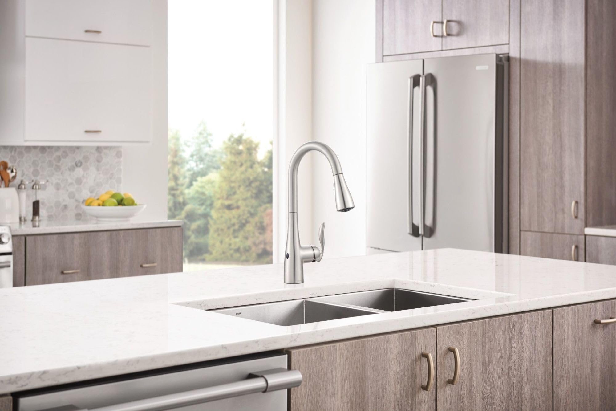 Moen 7594Ewsrs Arbor Motionsense Wave Sensor Touchless One-Handle Kitchen-Sink-Faucets, Pack Of 1, Stainless