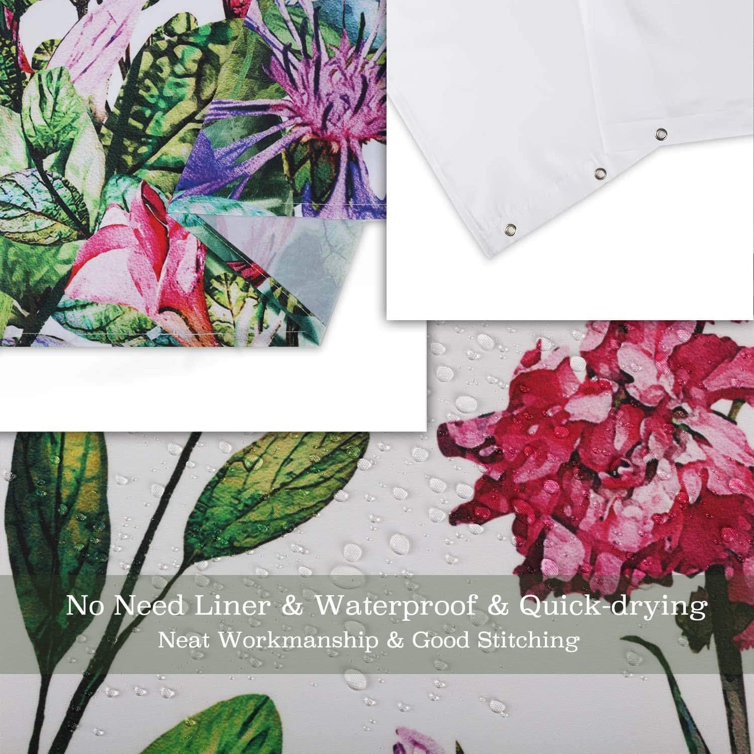 Livilan Stall Shower Curtain 36W X72H Inches Narrow Rv Shower Curtains Floral Shower Curtains For Bathroom Short Shower Curtains
