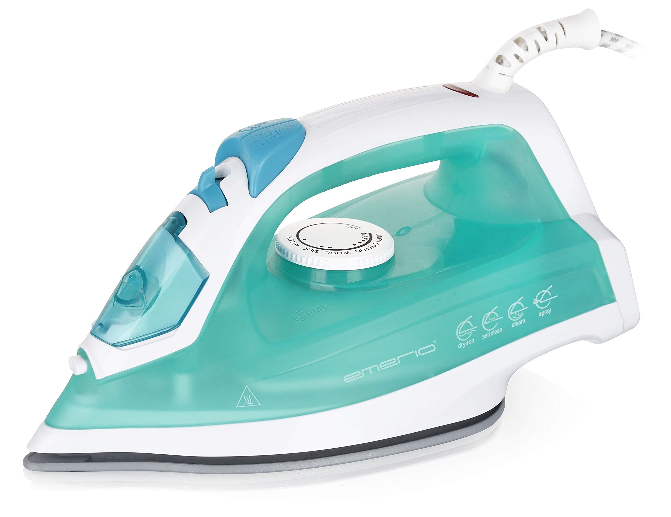 Emerio SI-110298.4 Steam Iron 2000 W, Ceramic Sole, Self-Cleaning, Water Spray Function, Drip Resistant, Vertical Steam, Generou