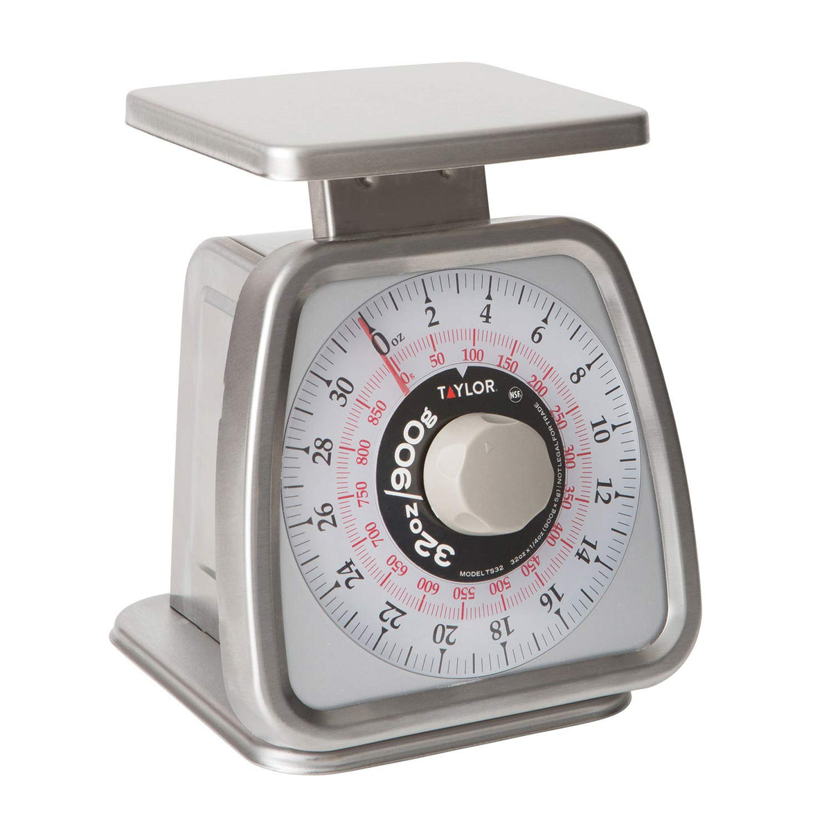 Taylor Ts32 Mechanical Portion Control Kitchen Scale, Universal, Silver