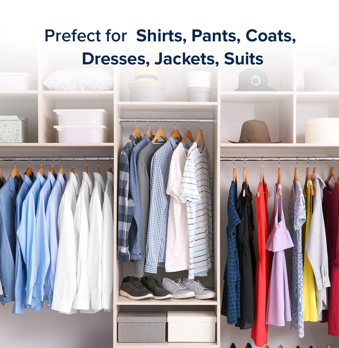 House Day Wooden Hangers 80 Pack Natural Wood Clothes Hangers Smooth Finish Wooden Coat Hangers For Closet Heavy Duty Hangers So