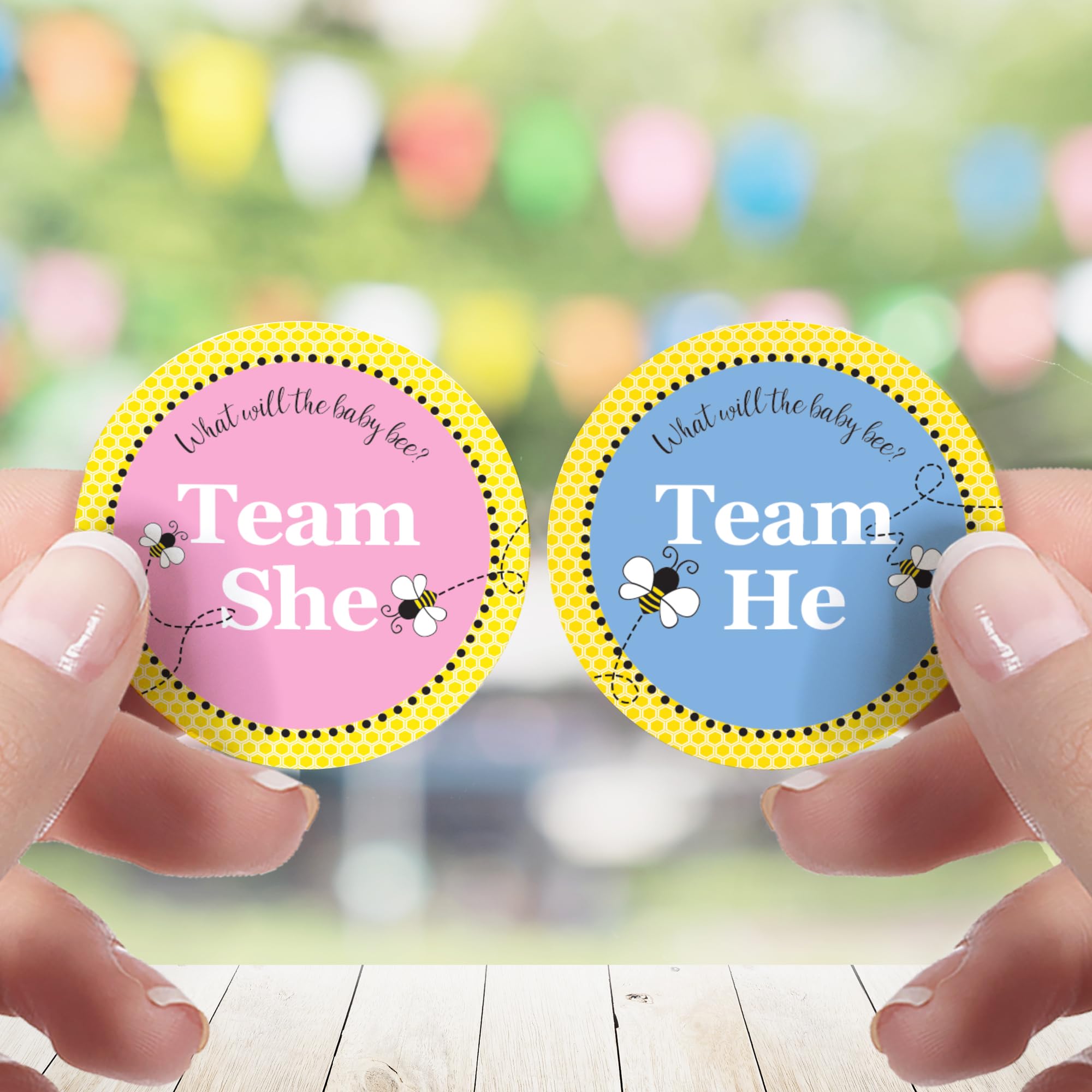 What Will Baby Bee Gender Reveal Team Boy Or Girl Stickers - 40 Labels