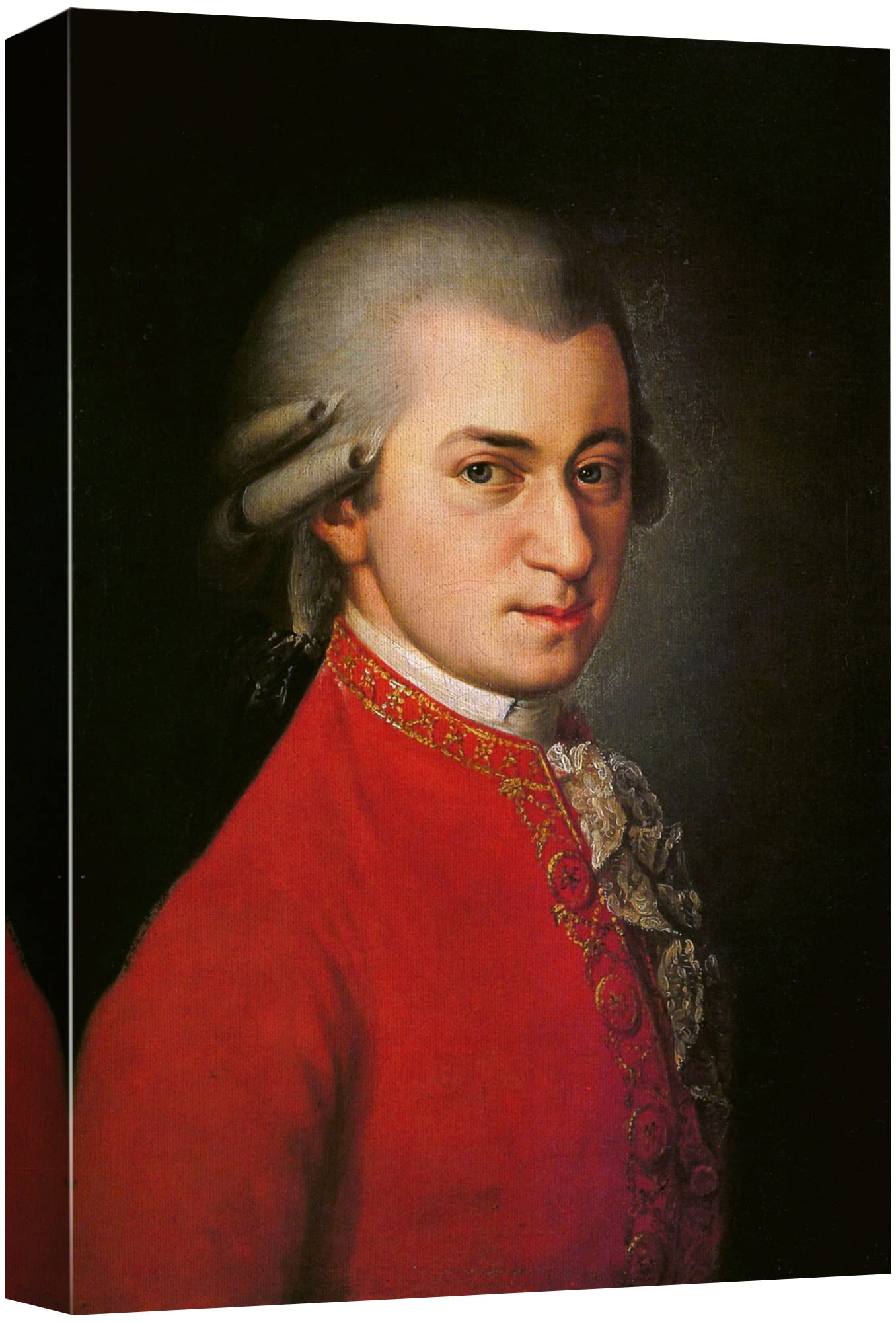 Wall26 Canvas Print Wall Art Portrait Of Wolfgang Amadeus Mozart People Pop Culture Historical Realism Famous Closeup Colorful M