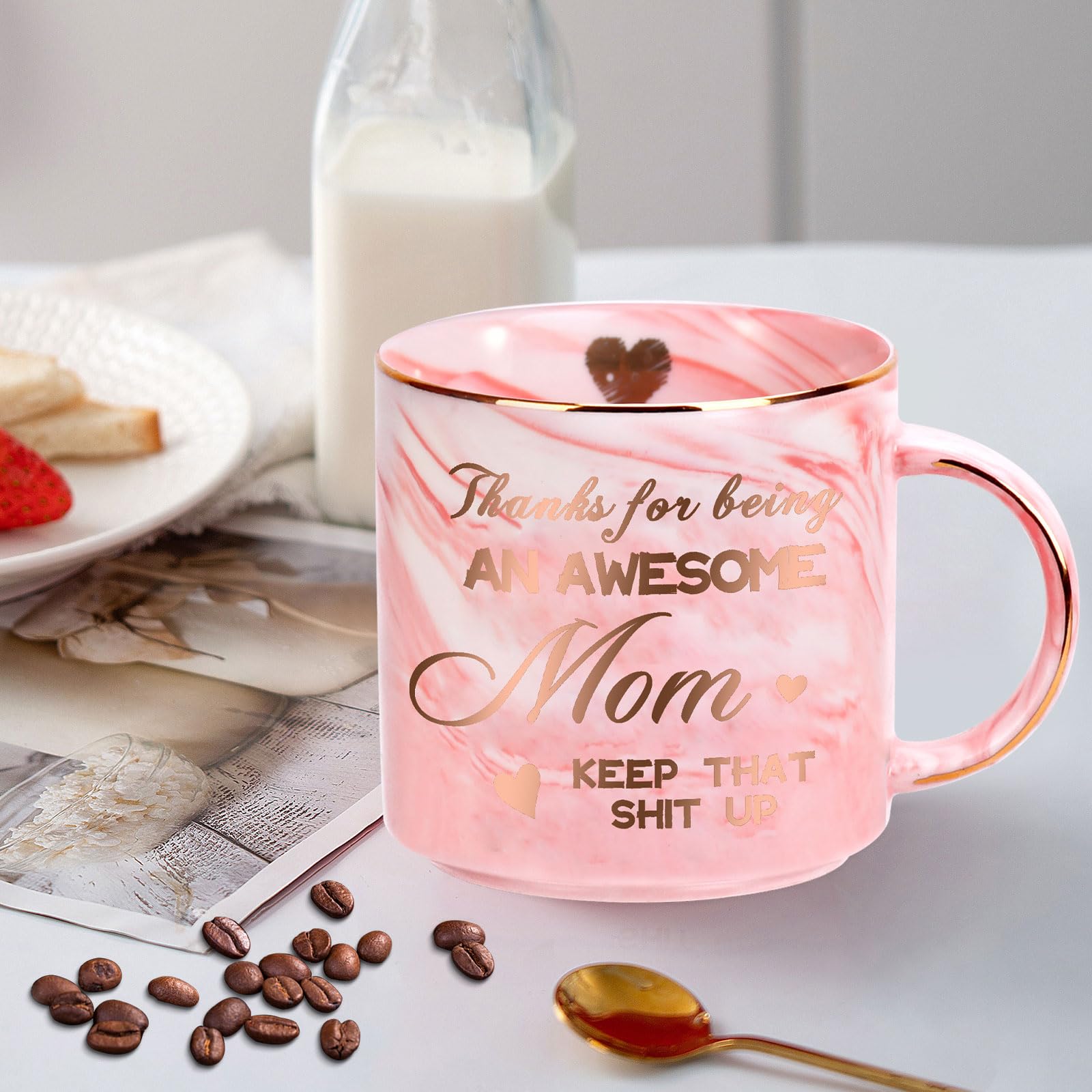 Ulrhpc Stocking Stuffers for Women - 12 OZ Funny Coffee Mug,Valentines Day Gifts for Her,Christmas Birthday Galentines Mothers D