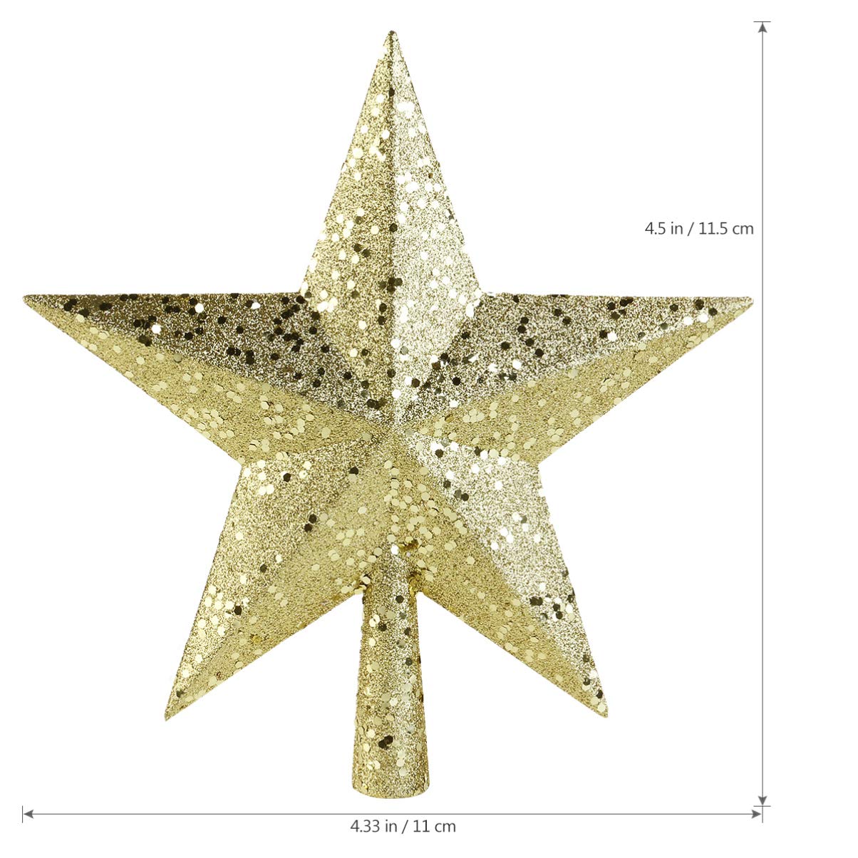 Cabilock Mini Christmas Tree Topper Small Star Tree Topper Christmas Star Treetop Ornaments Decorative for Xmas Christmas Party(
