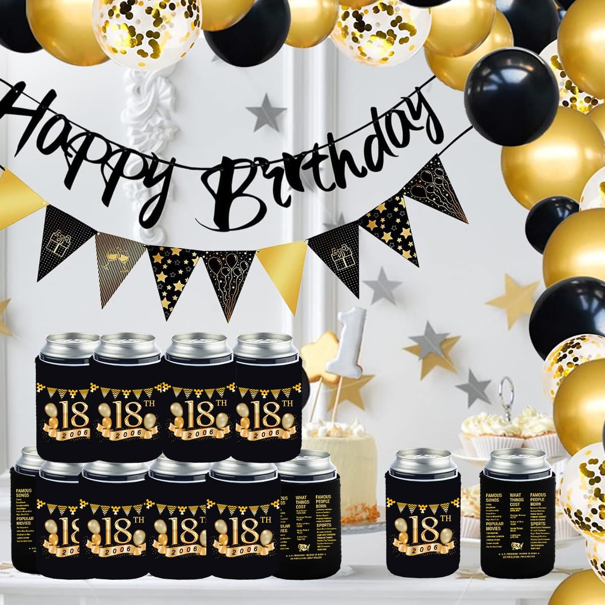 18Th Birthday Decorations For Boys Girls, 18Th Party Decorations, 18Th Birthday Party Supplies, 18Th Birthday Party Favors, 18Th