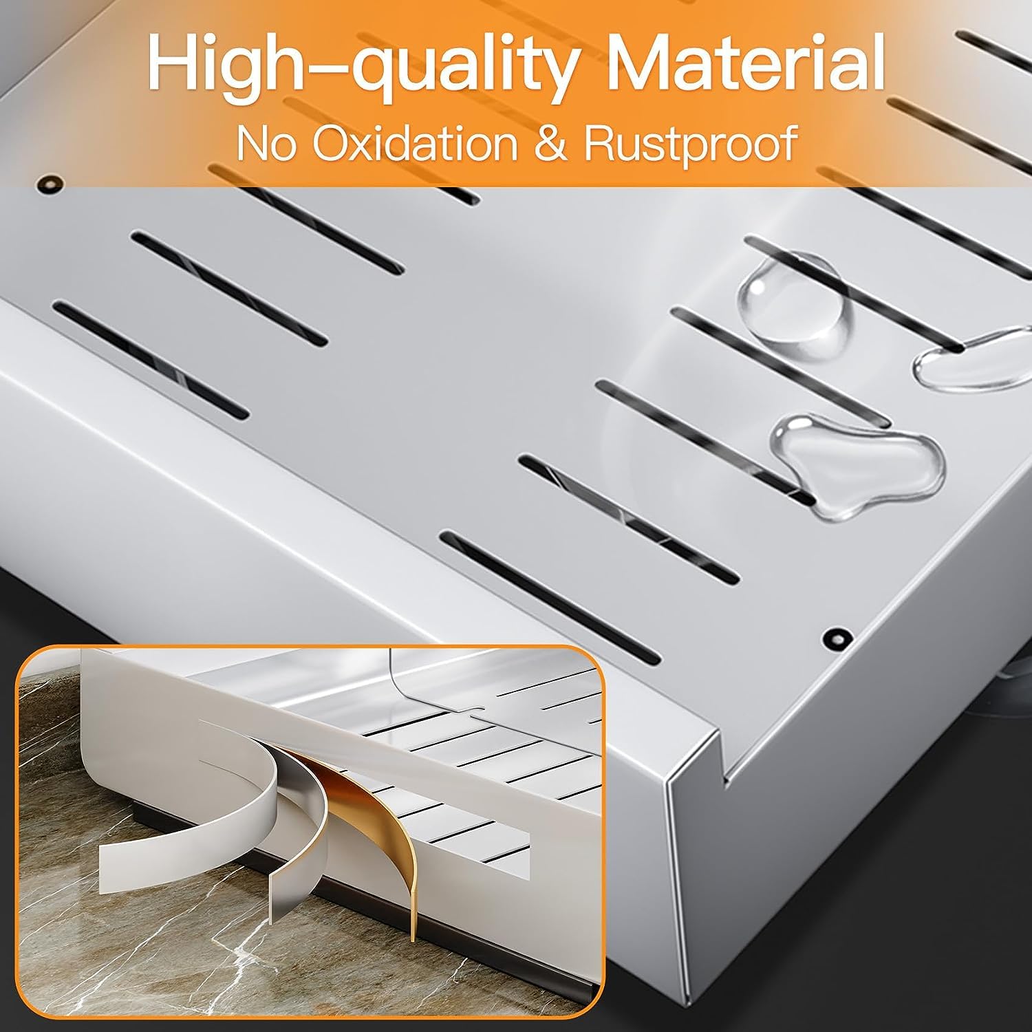 Pull Out Cabinet Organizer, 21''Deep, Slide Out Drawers For Kitchen Cabinets, Under Sink Pull-Out Home Organizers With Adhesive