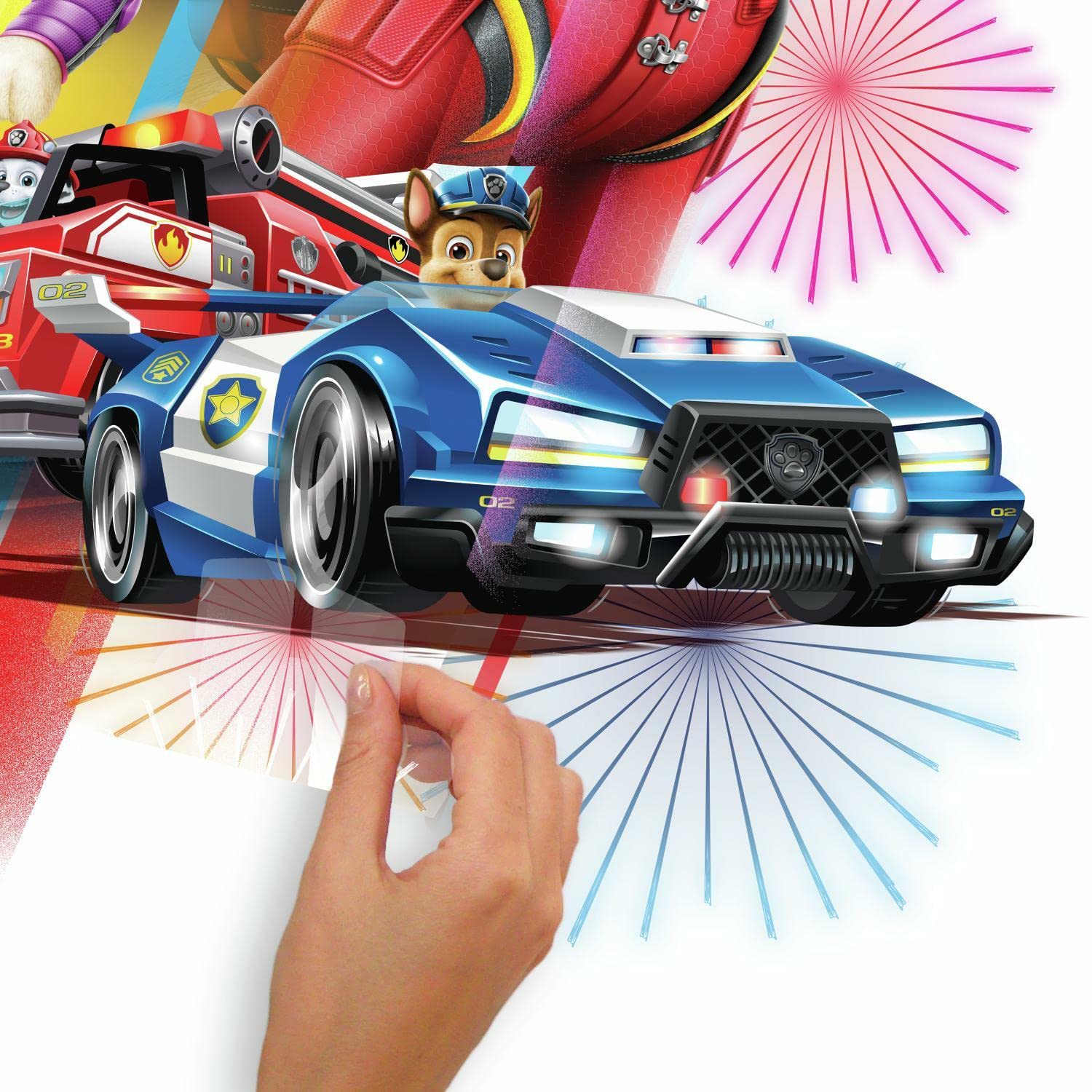 Roommates Rmk4846Gm Paw Patrol Movie Peel And Stick Giant Wall Decals,Red, Orange, Yellow, Green, Blue, Purple, Pink, Brown